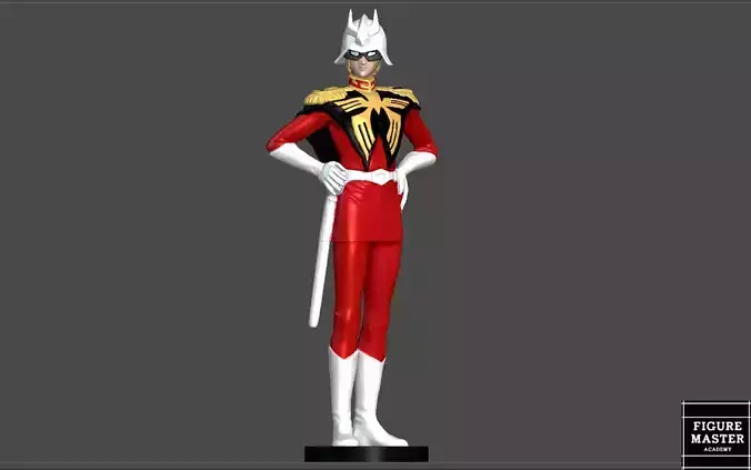 CHAR AZNABLE ZAKU ZEON GUNDAM PILOT GUNPLA ANIME 3D print model