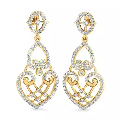 Women Earring 3DM STL OBJ FBX Render Details