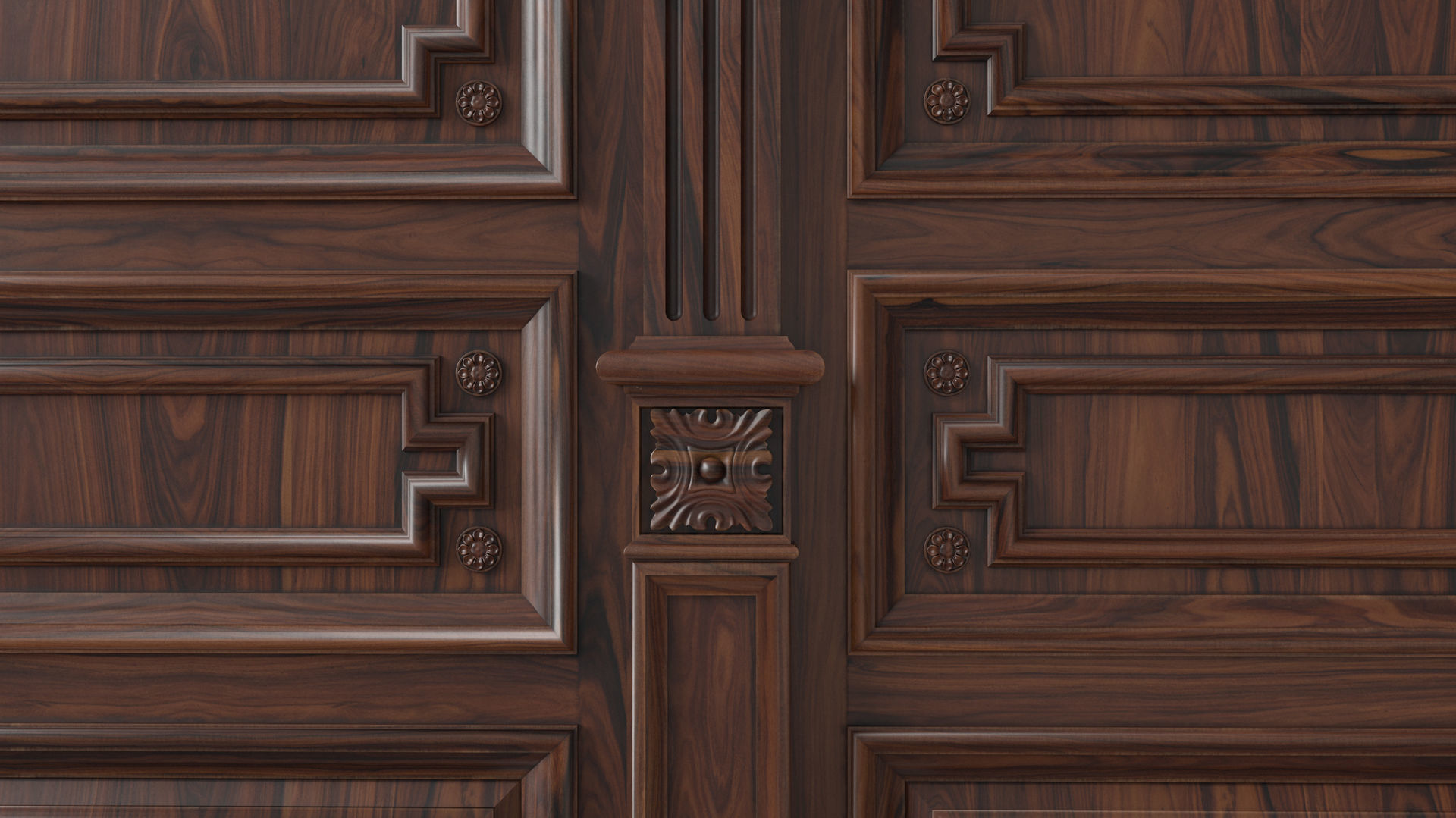Wooden panel 03 07 3D model_1
