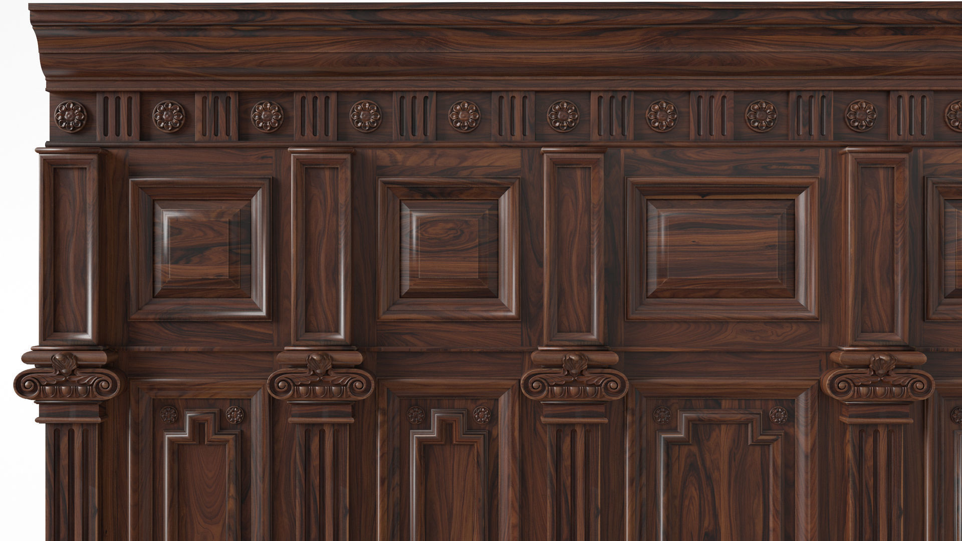 Wooden panel 03 07 3D model_3