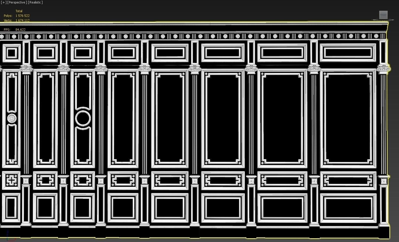 Wooden panel 03 07 3D model_46