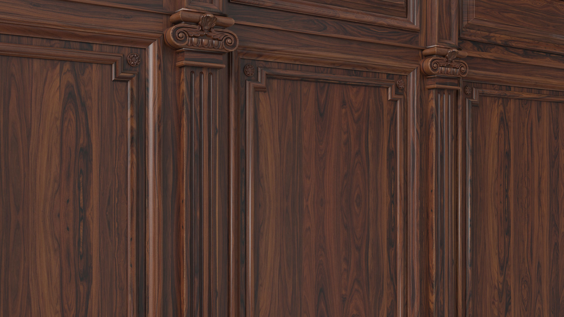 Wooden panel 03 07 3D model_4