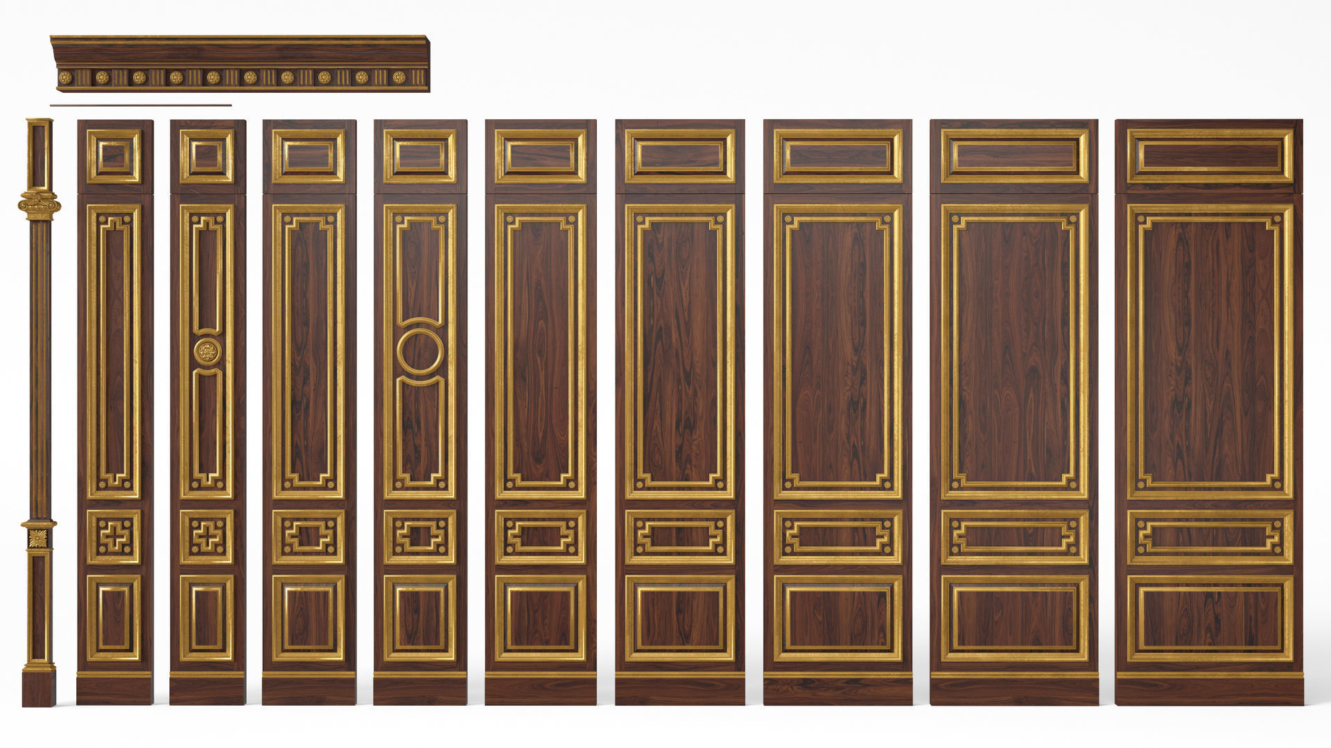 Wooden panel 03 07 3D model_14