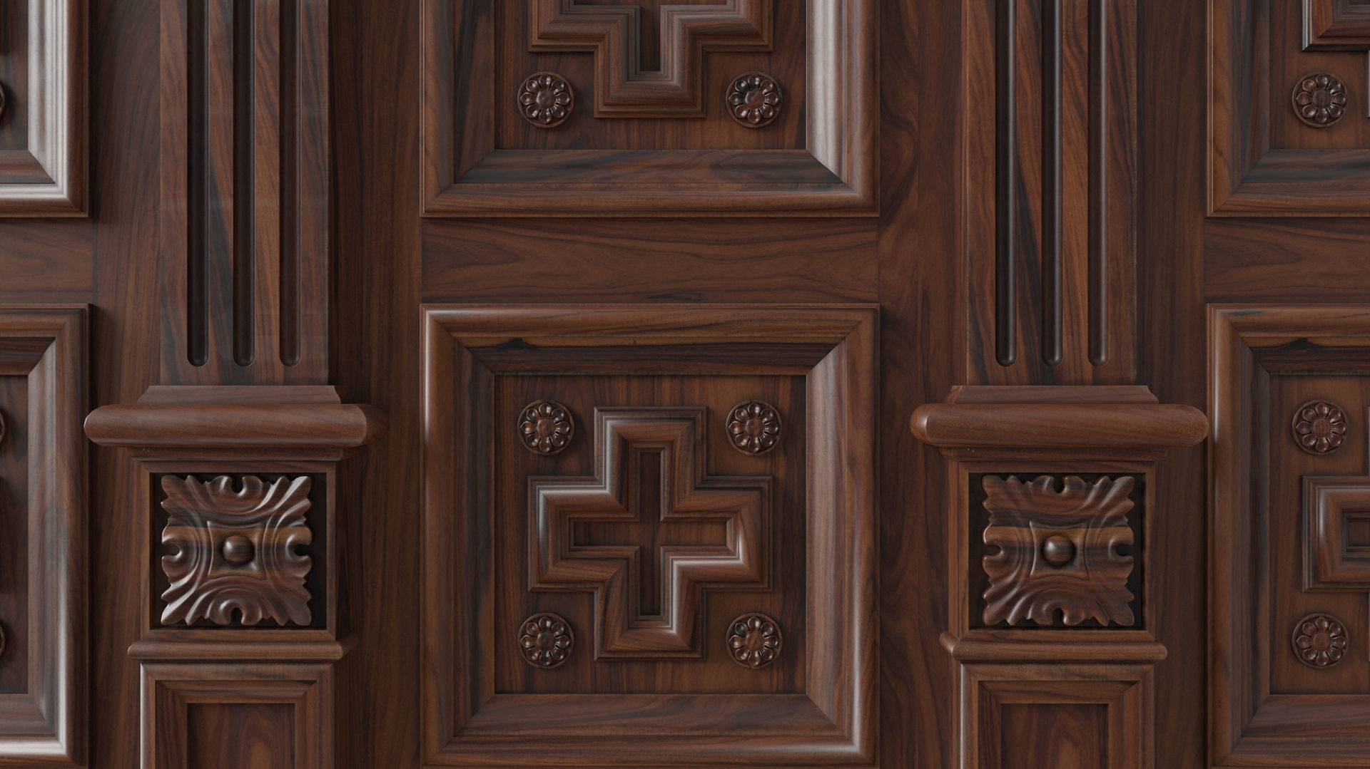 Wooden panel 03 07 3D model_7