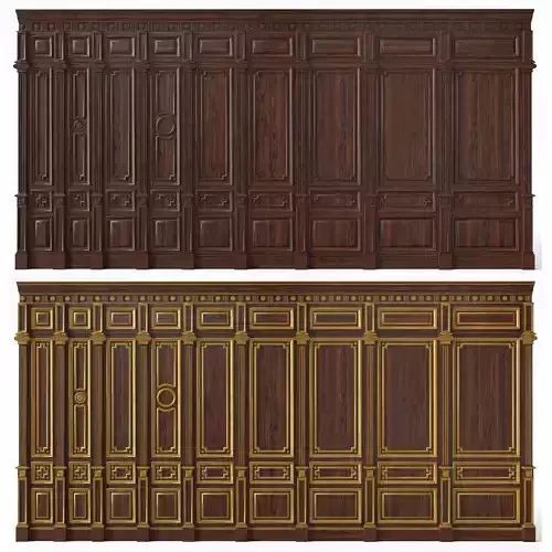Wooden panel 03 07 3D model