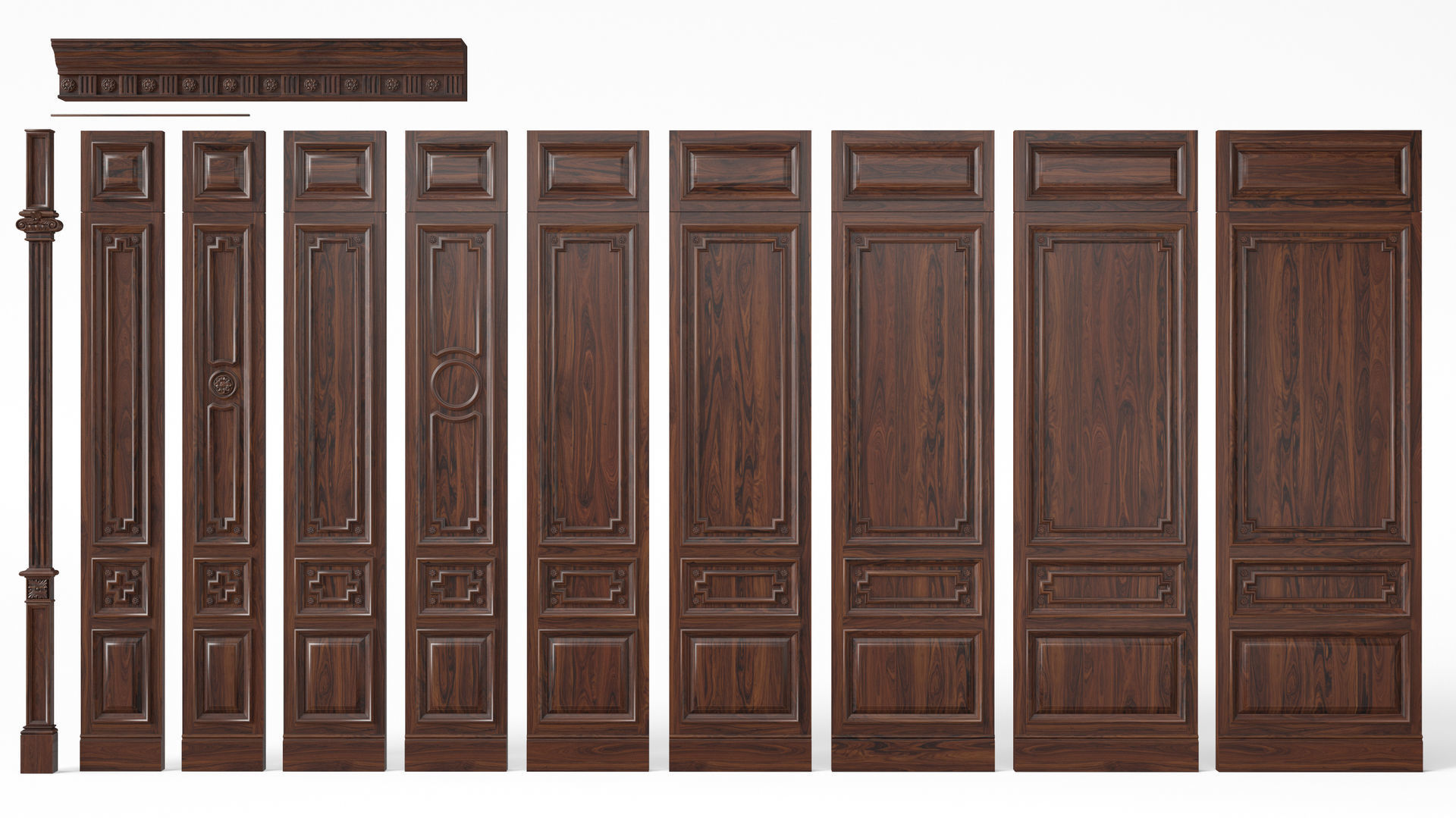 Wooden panel 03 07 3D model_13