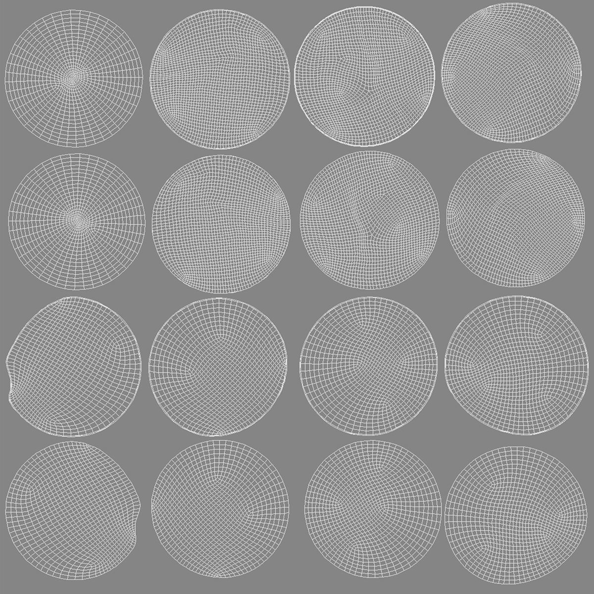 White  Stickers  set - 8 adhesive sticky labels Low-poly 3D model_4