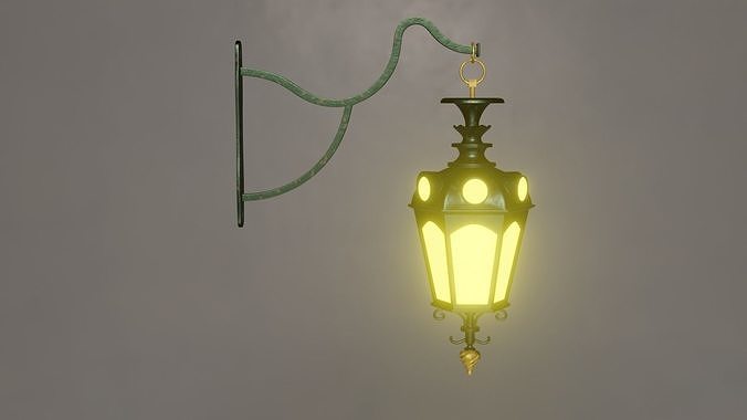 Hanging Street Lamp 3D model