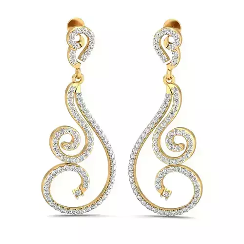 Women Earring 3DM STL OBJ FBX Render Details