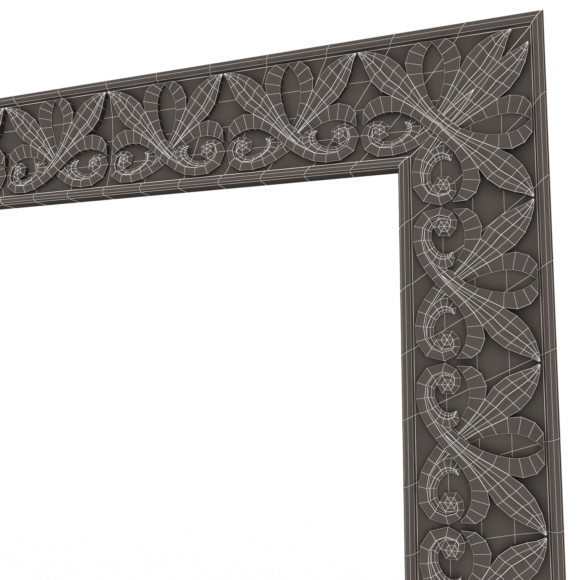 Classic Frame and Mirror Collection 02 Low-poly 3D model_52