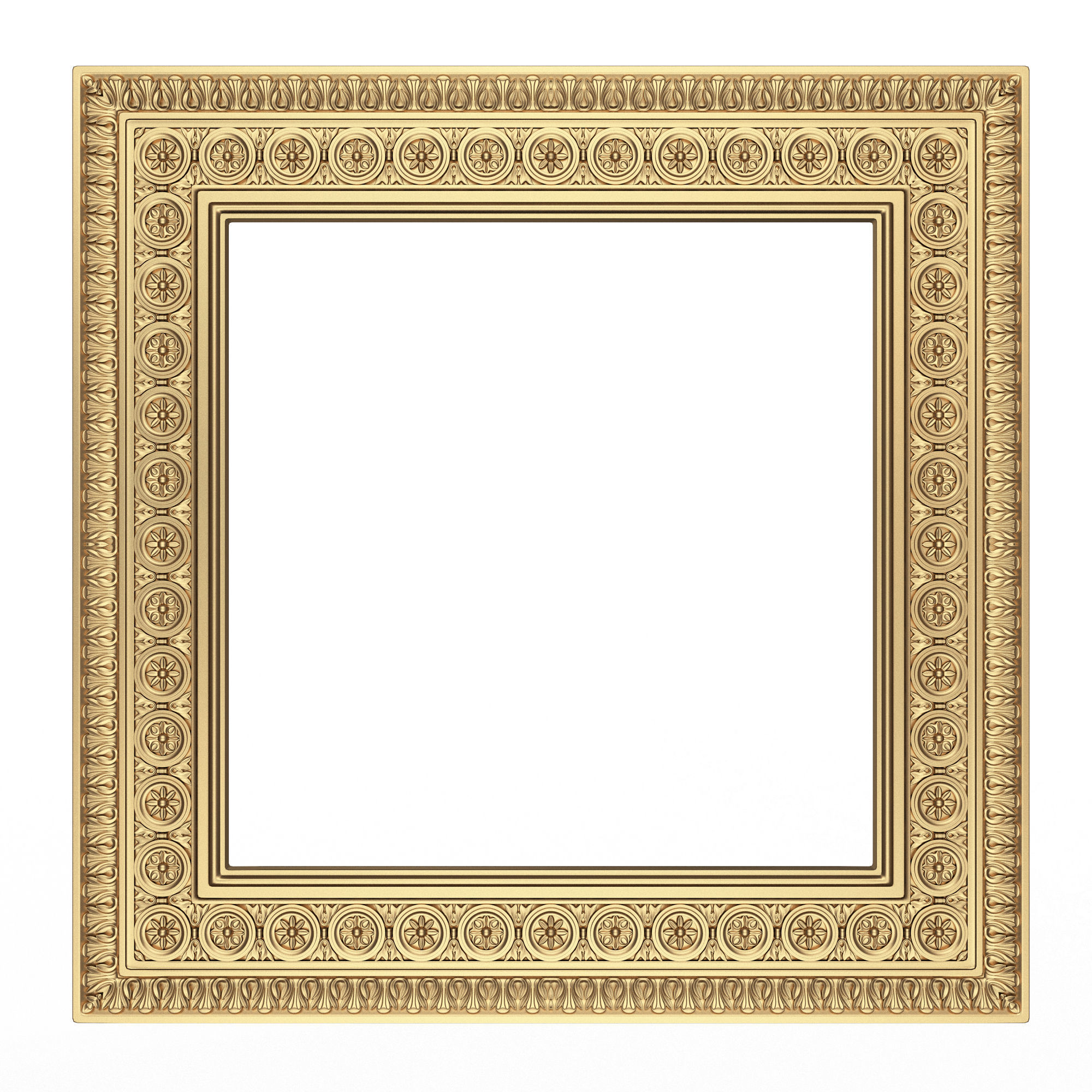 Classic Frame and Mirror Collection 02 Low-poly 3D model_21