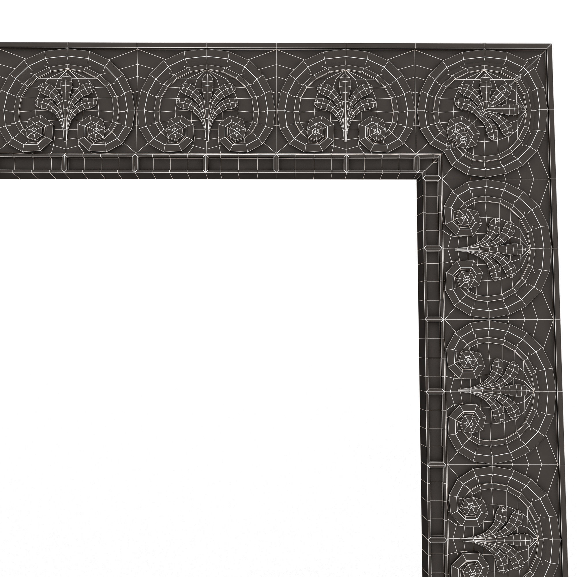 Classic Frame and Mirror Collection 02 Low-poly 3D model_56