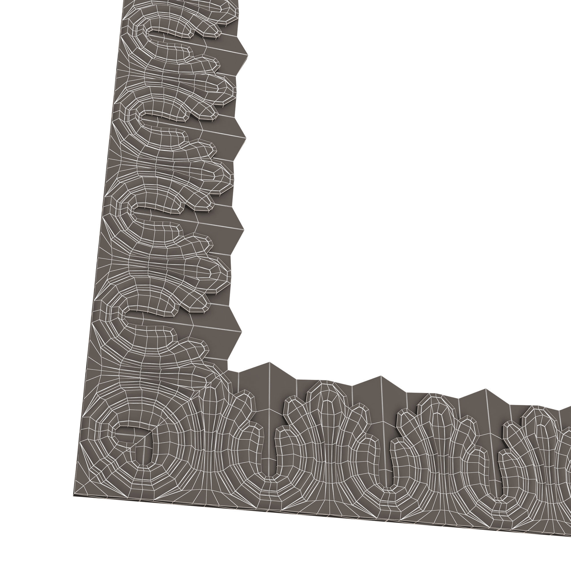 Classic Frame and Mirror Collection 02 Low-poly 3D model_36