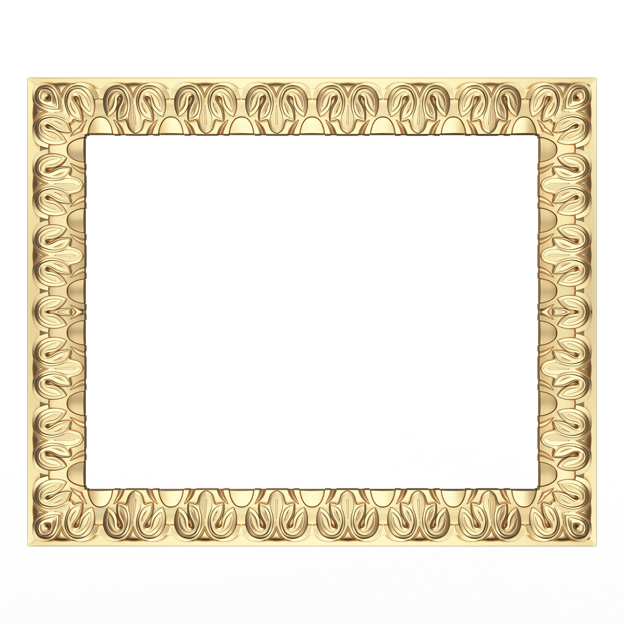 Classic Frame and Mirror Collection 02 Low-poly 3D model_9