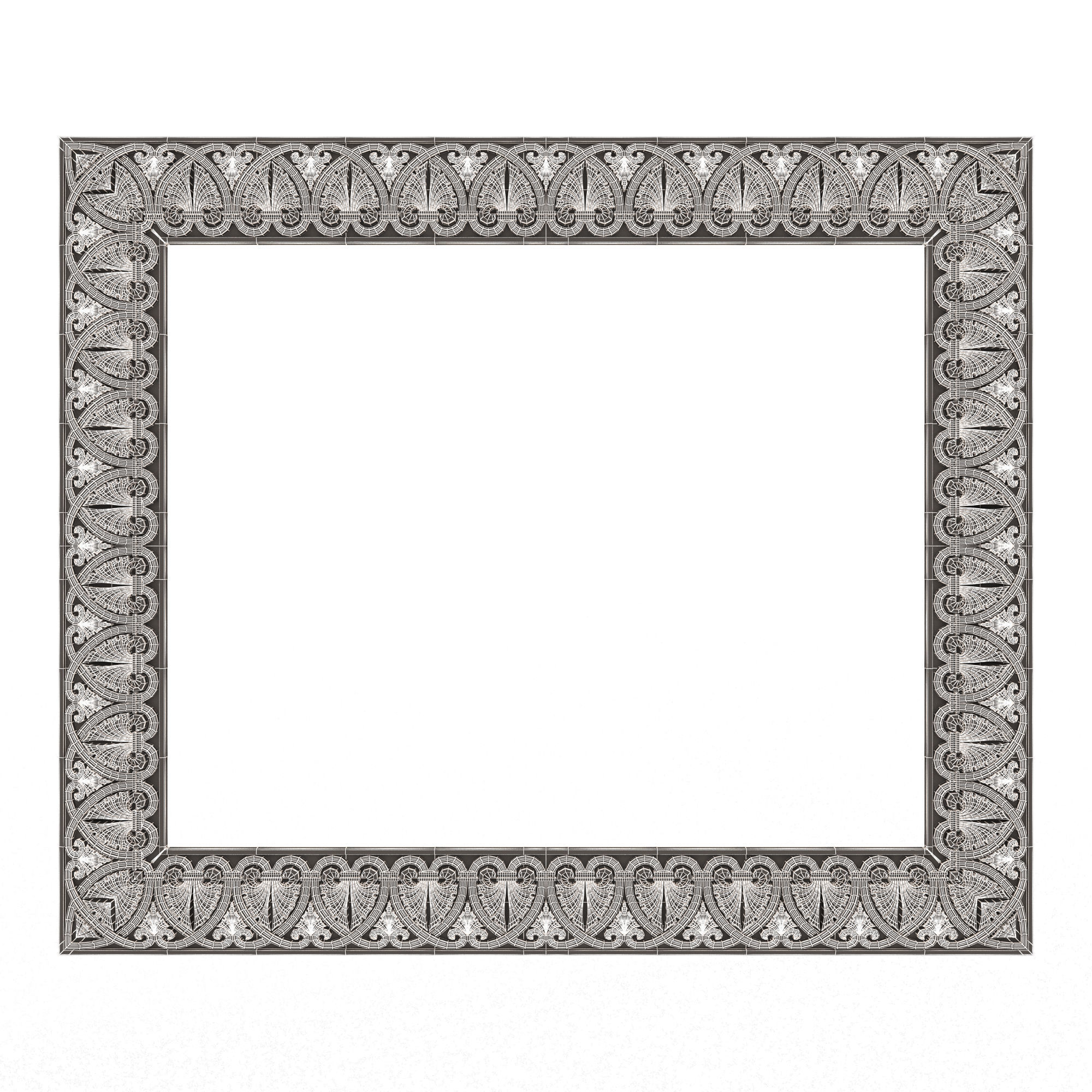 Classic Frame and Mirror Collection 02 Low-poly 3D model_53