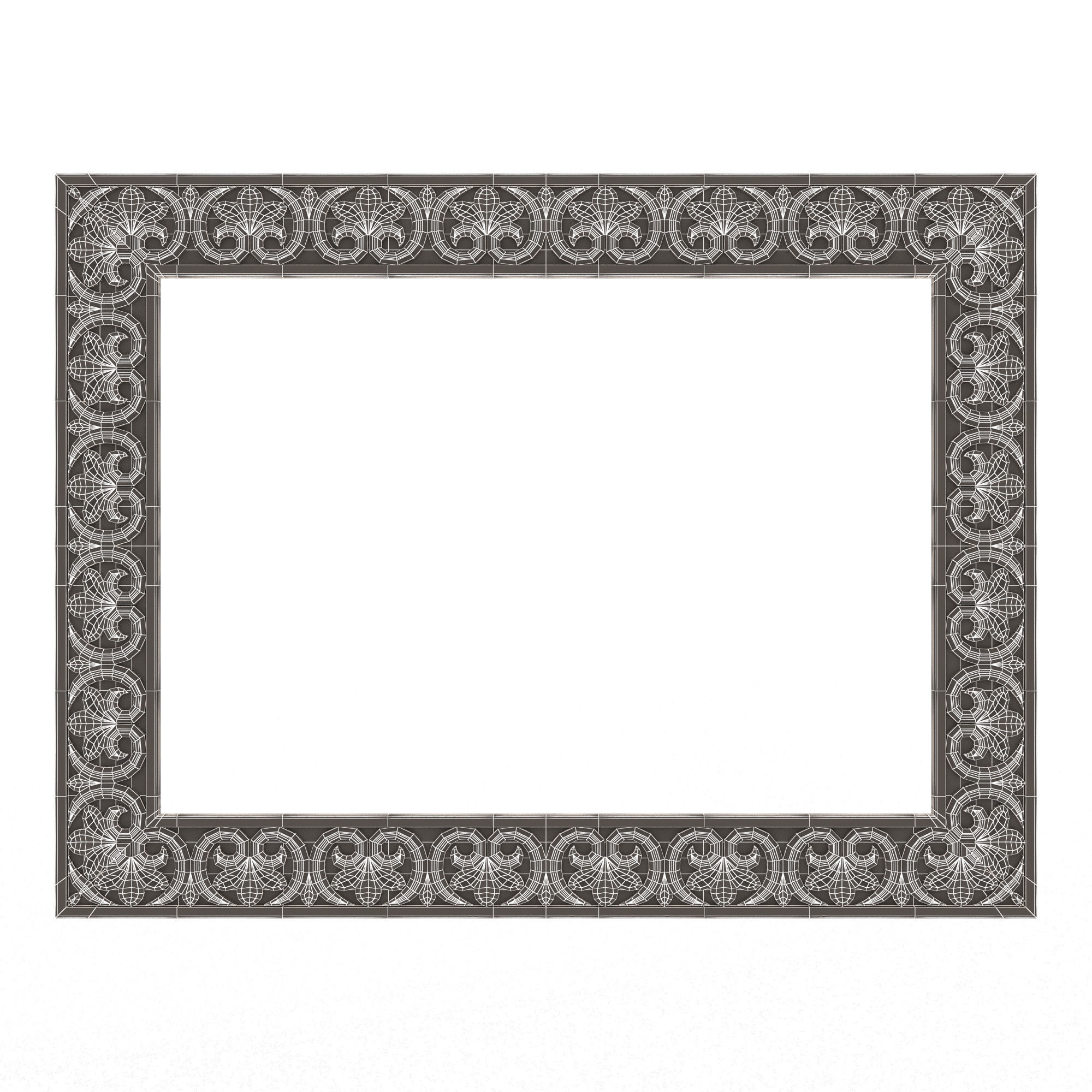 Classic Frame and Mirror Collection 02 Low-poly 3D model_45