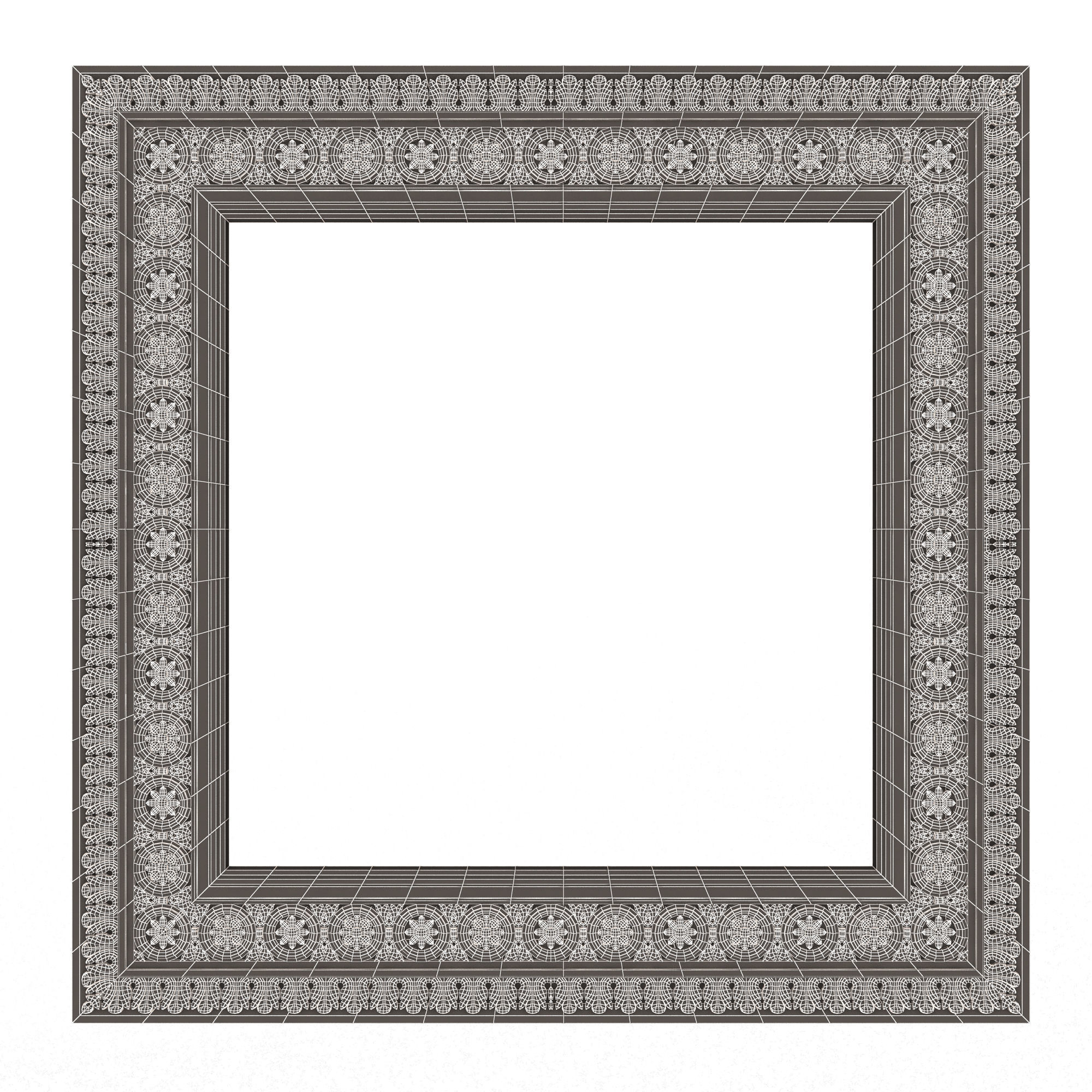 Classic Frame and Mirror Collection 02 Low-poly 3D model_31