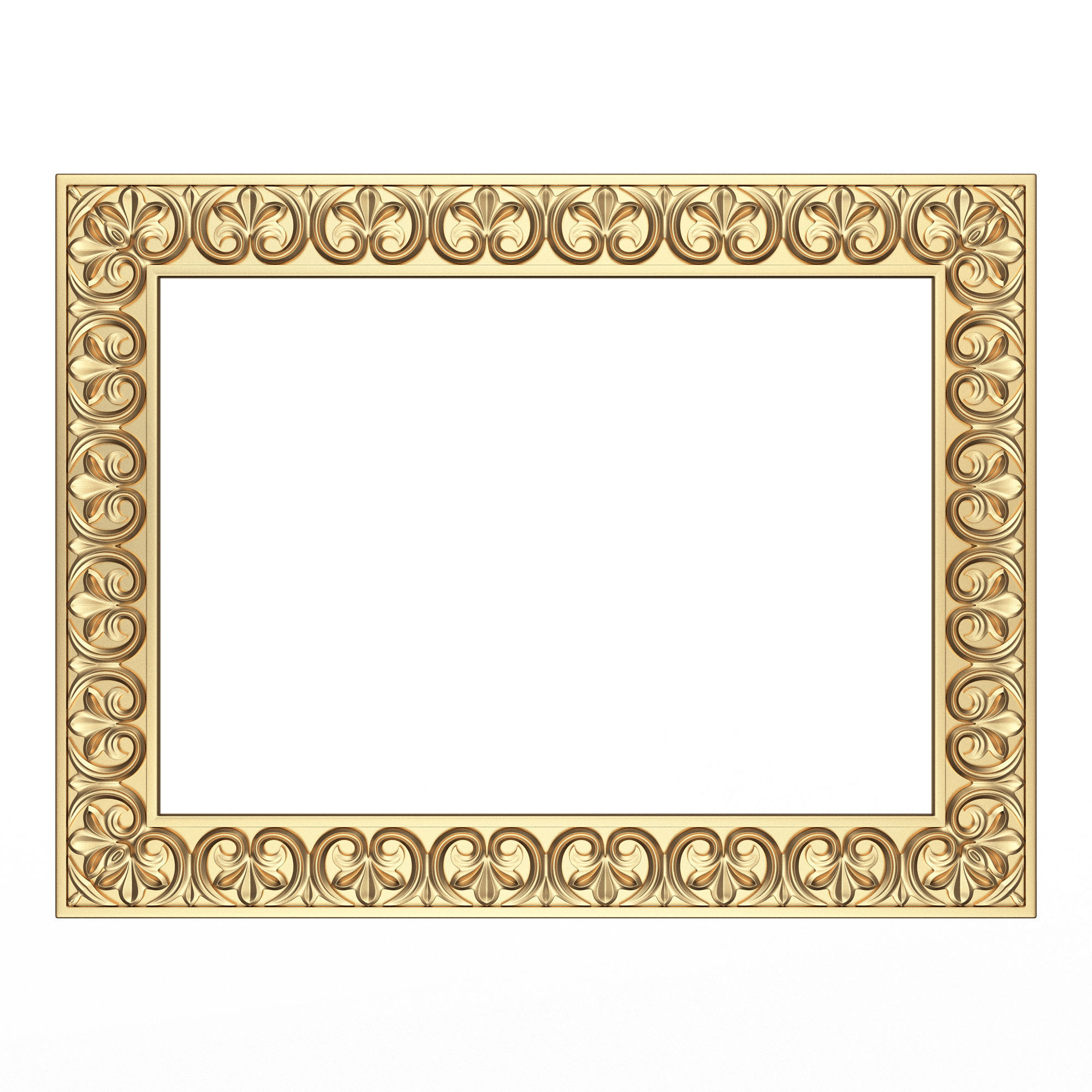 Classic Frame and Mirror Collection 02 Low-poly 3D model_13
