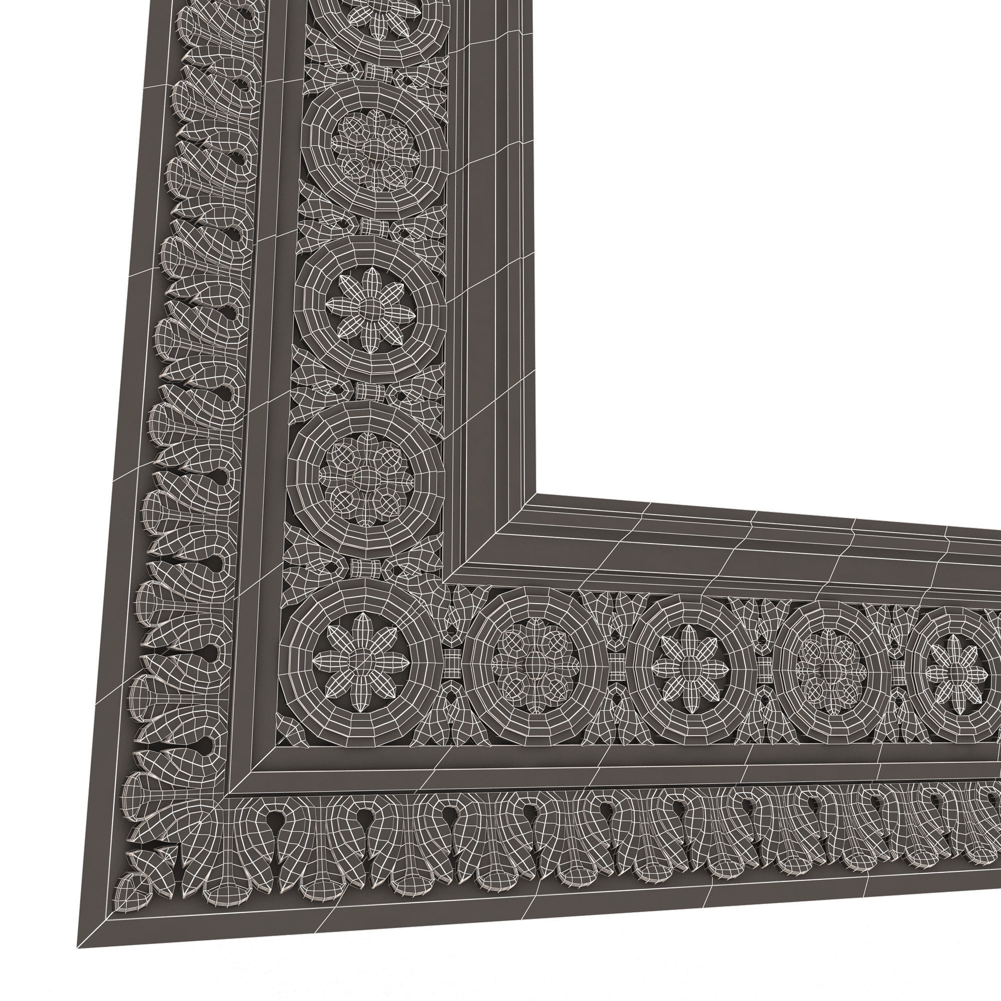Classic Frame and Mirror Collection 02 Low-poly 3D model_32