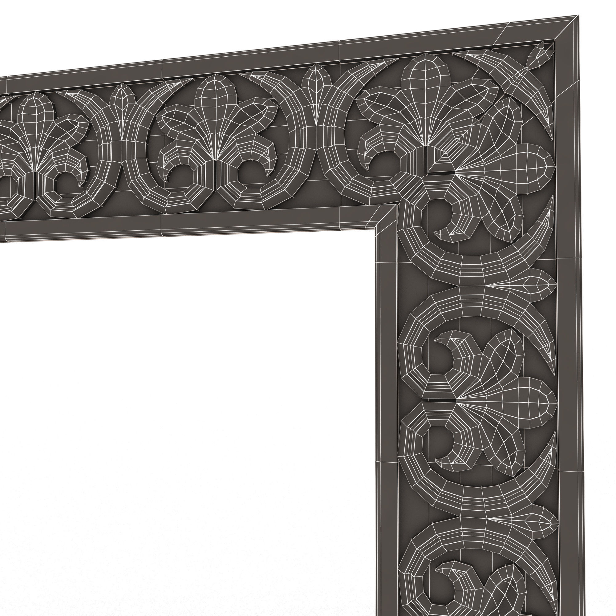Classic Frame and Mirror Collection 02 Low-poly 3D model_46