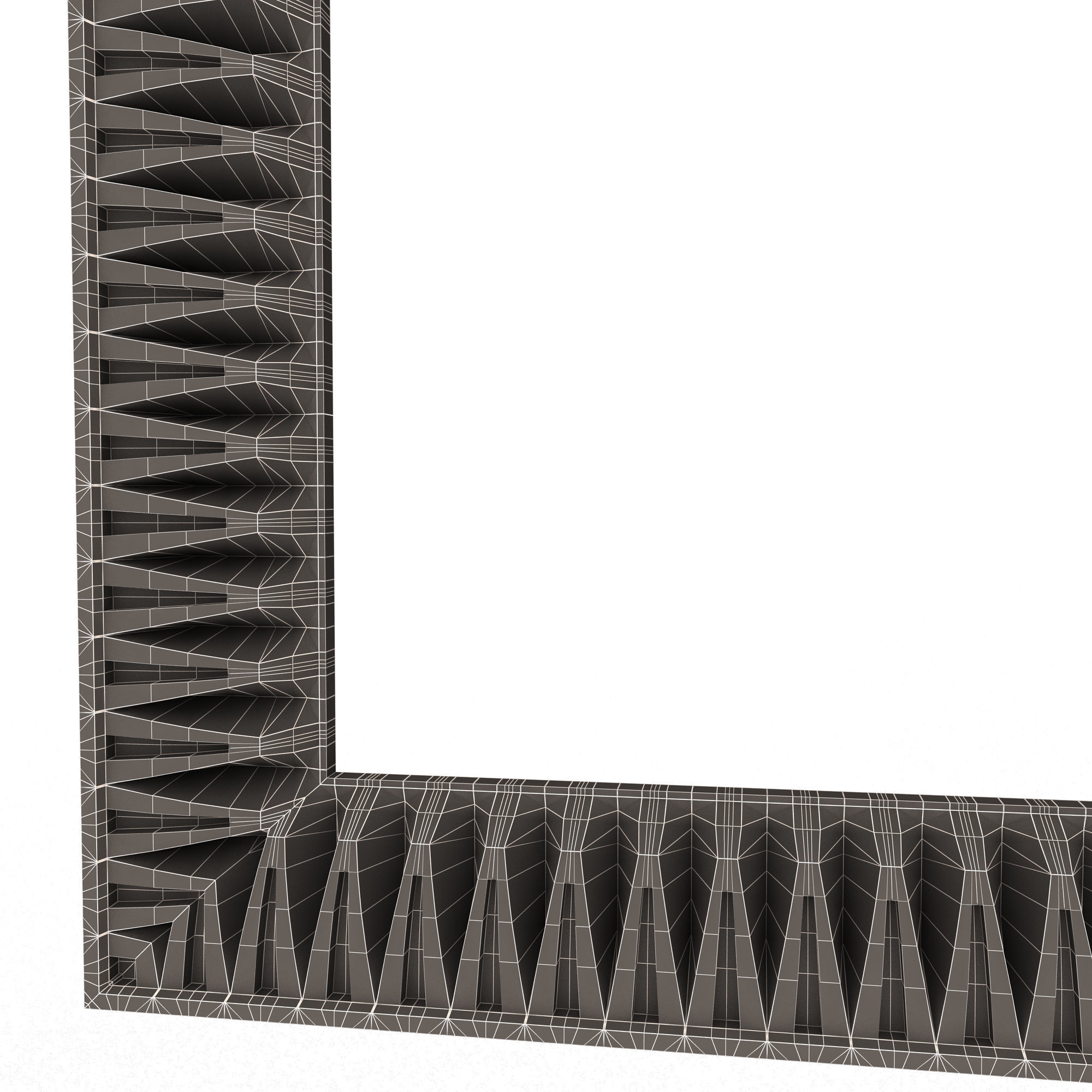 Classic Frame and Mirror Collection 02 Low-poly 3D model_58