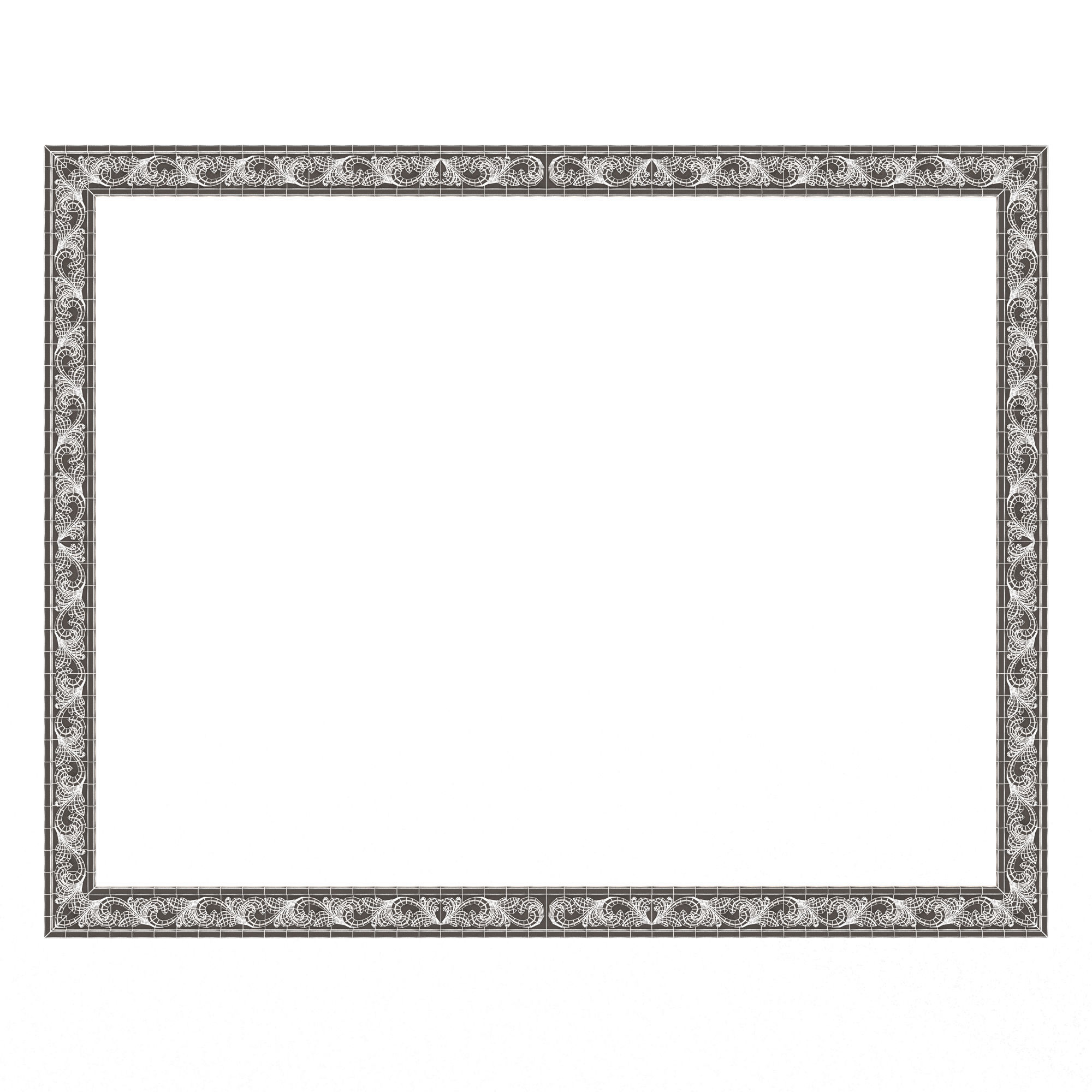Classic Frame and Mirror Collection 02 Low-poly 3D model_37