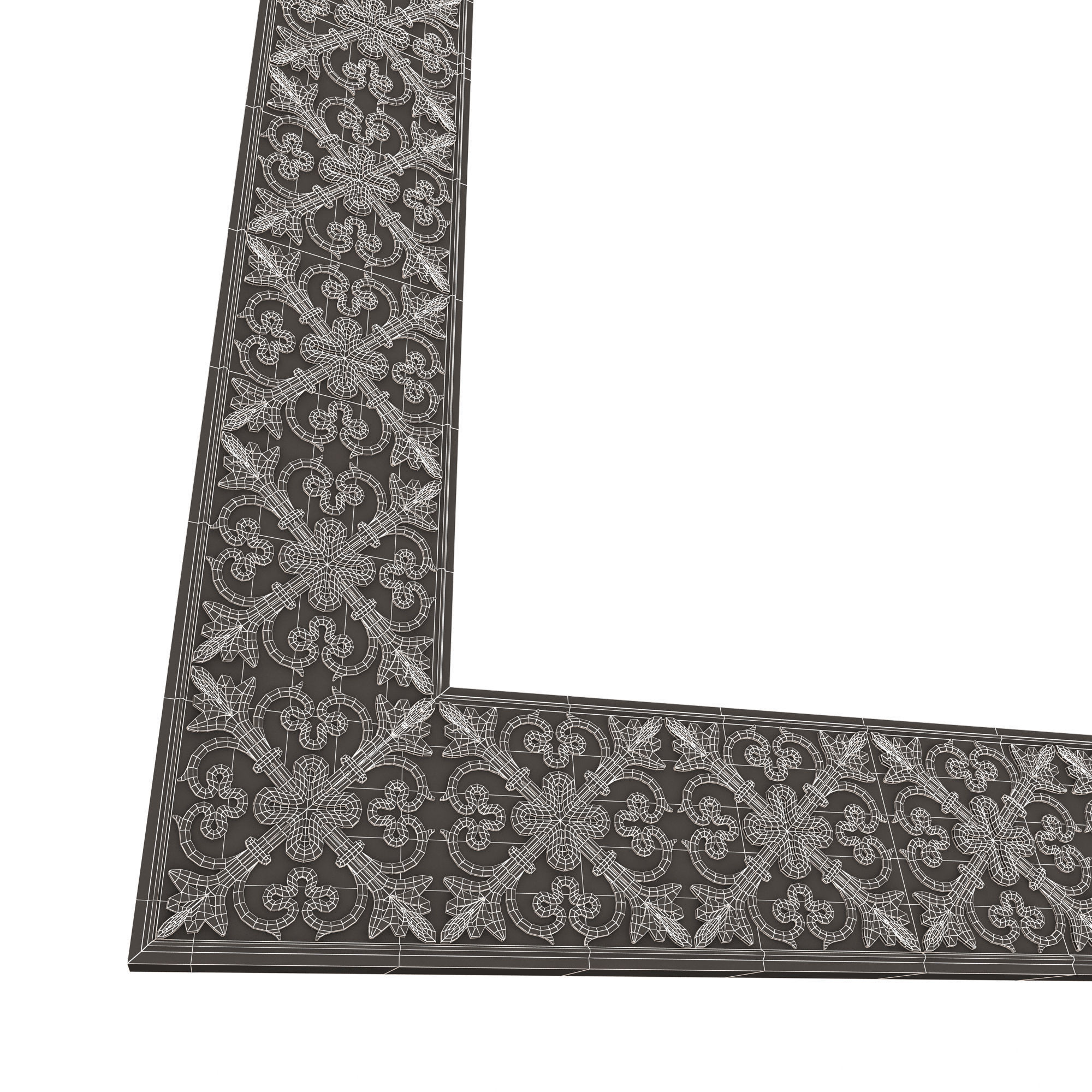 Classic Frame and Mirror Collection 02 Low-poly 3D model_44