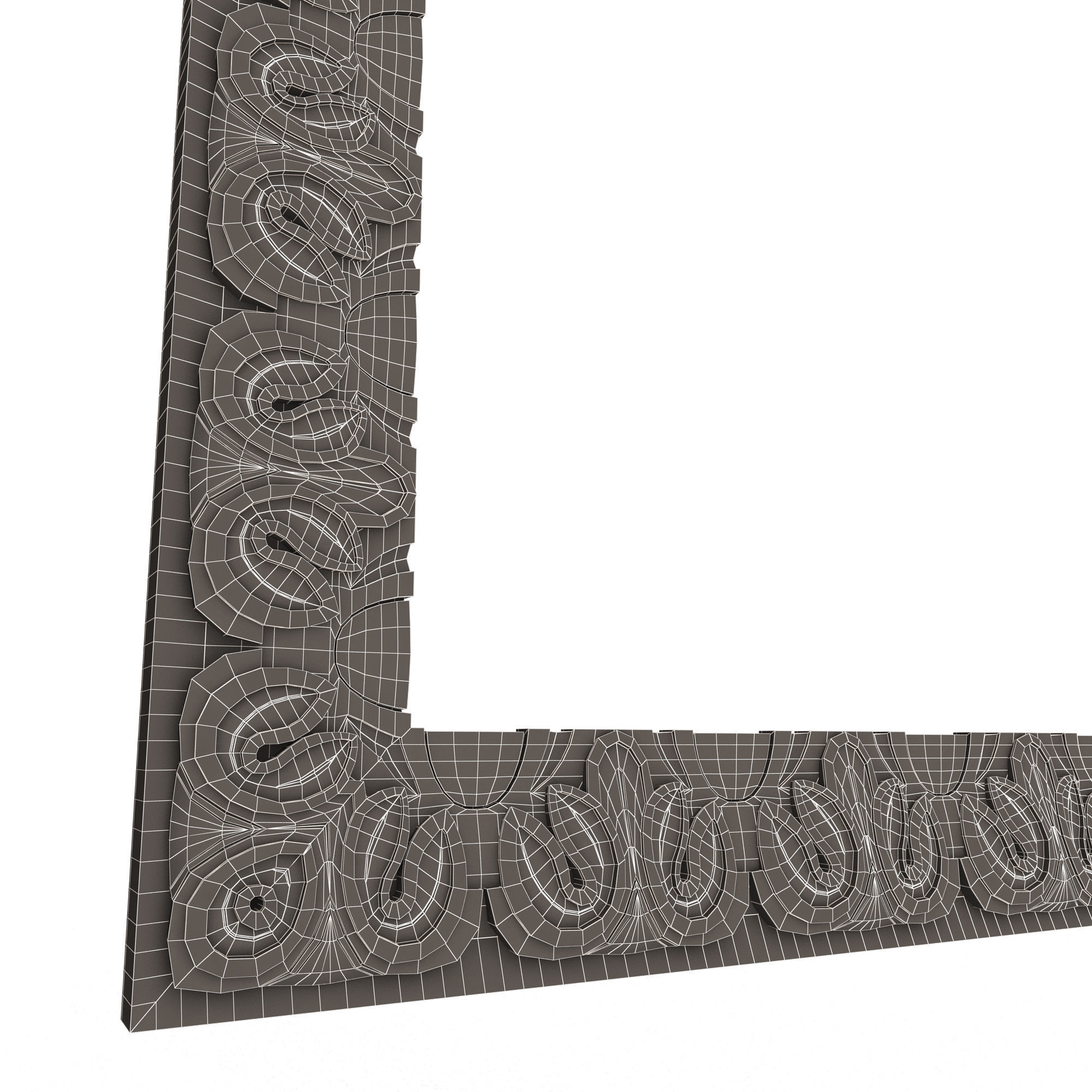 Classic Frame and Mirror Collection 02 Low-poly 3D model_42