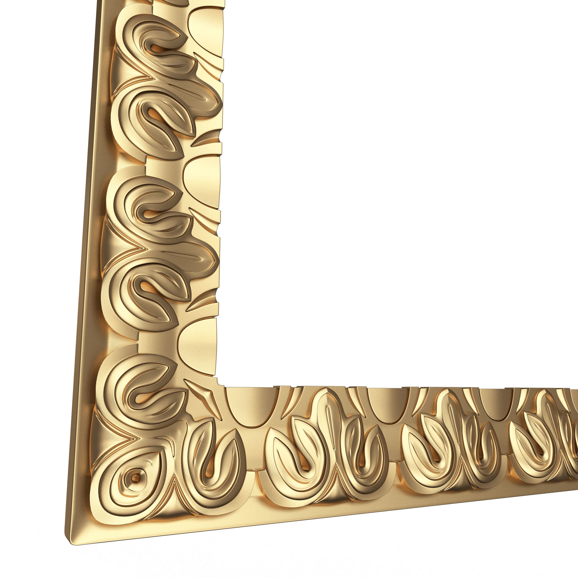 Classic Frame and Mirror Collection 02 Low-poly 3D model_10