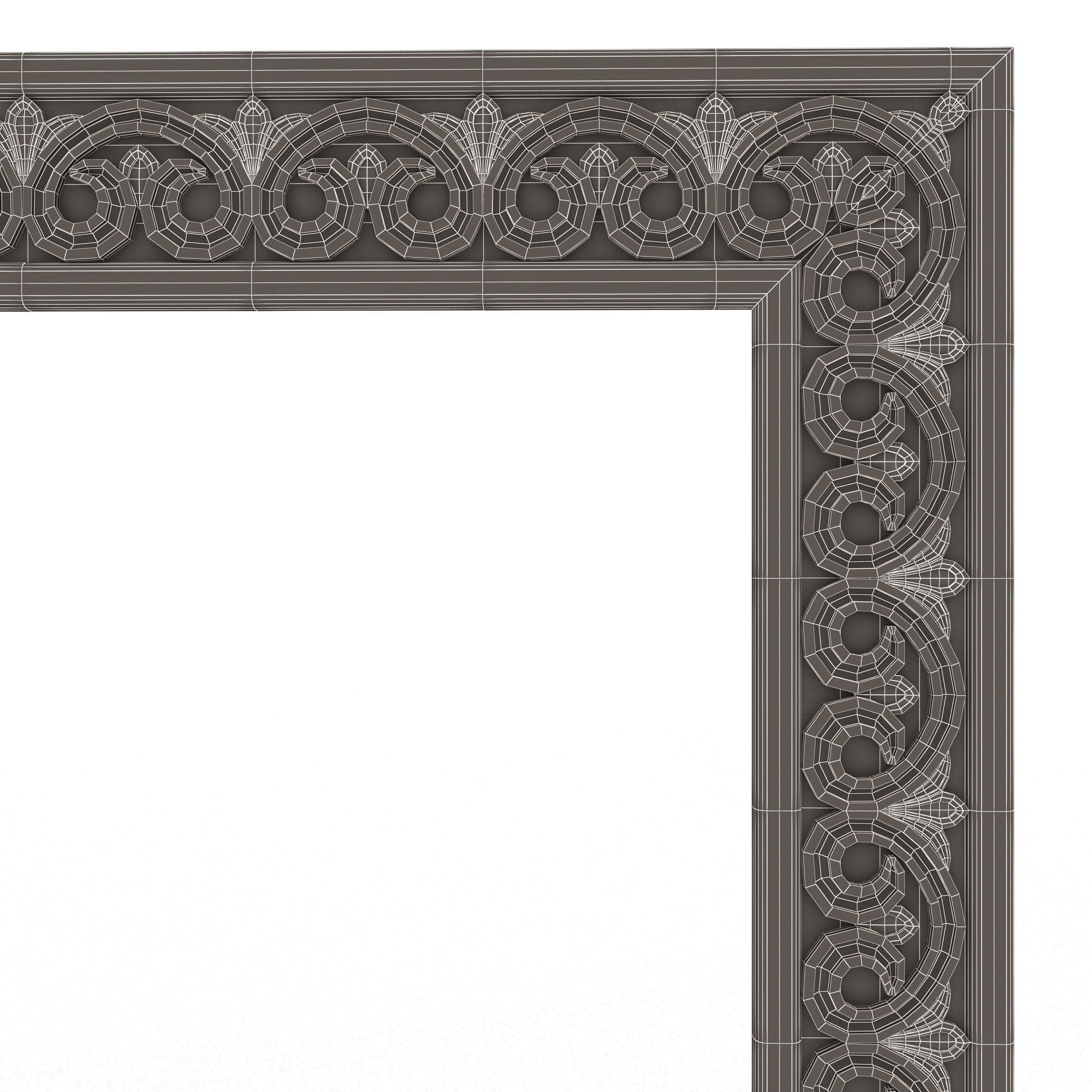 Classic Frame and Mirror Collection 02 Low-poly 3D model_40