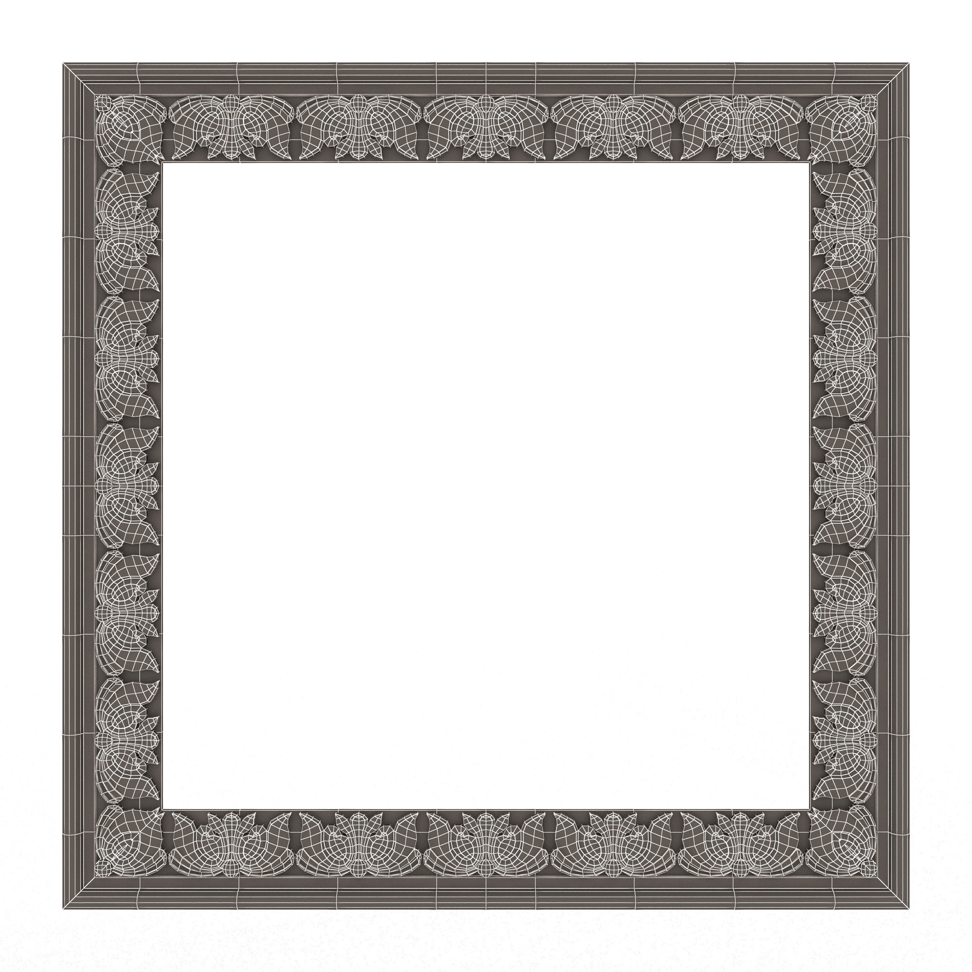 Classic Frame and Mirror Collection 02 Low-poly 3D model_47