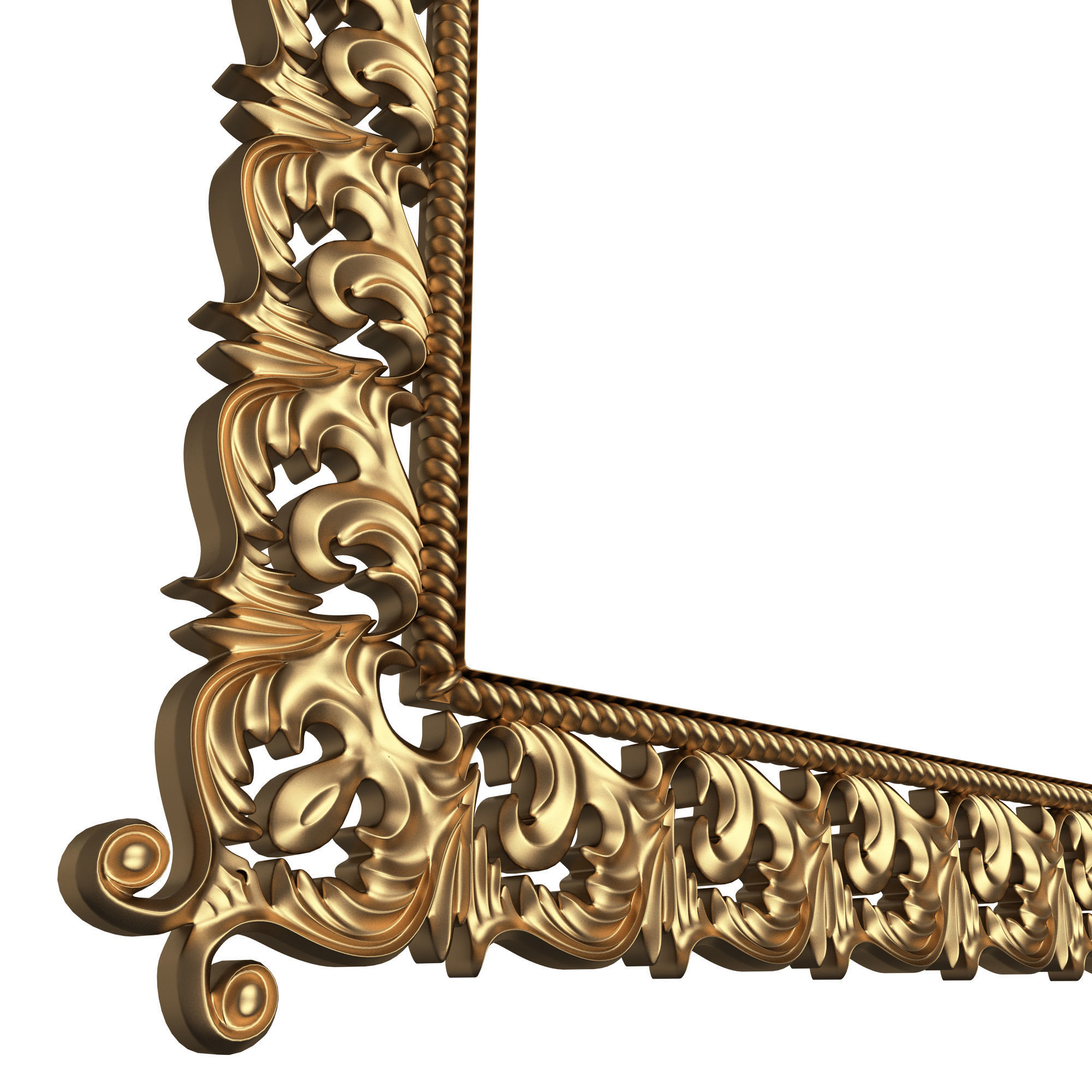 Classic Frame and Mirror Collection 02 Low-poly 3D model_2