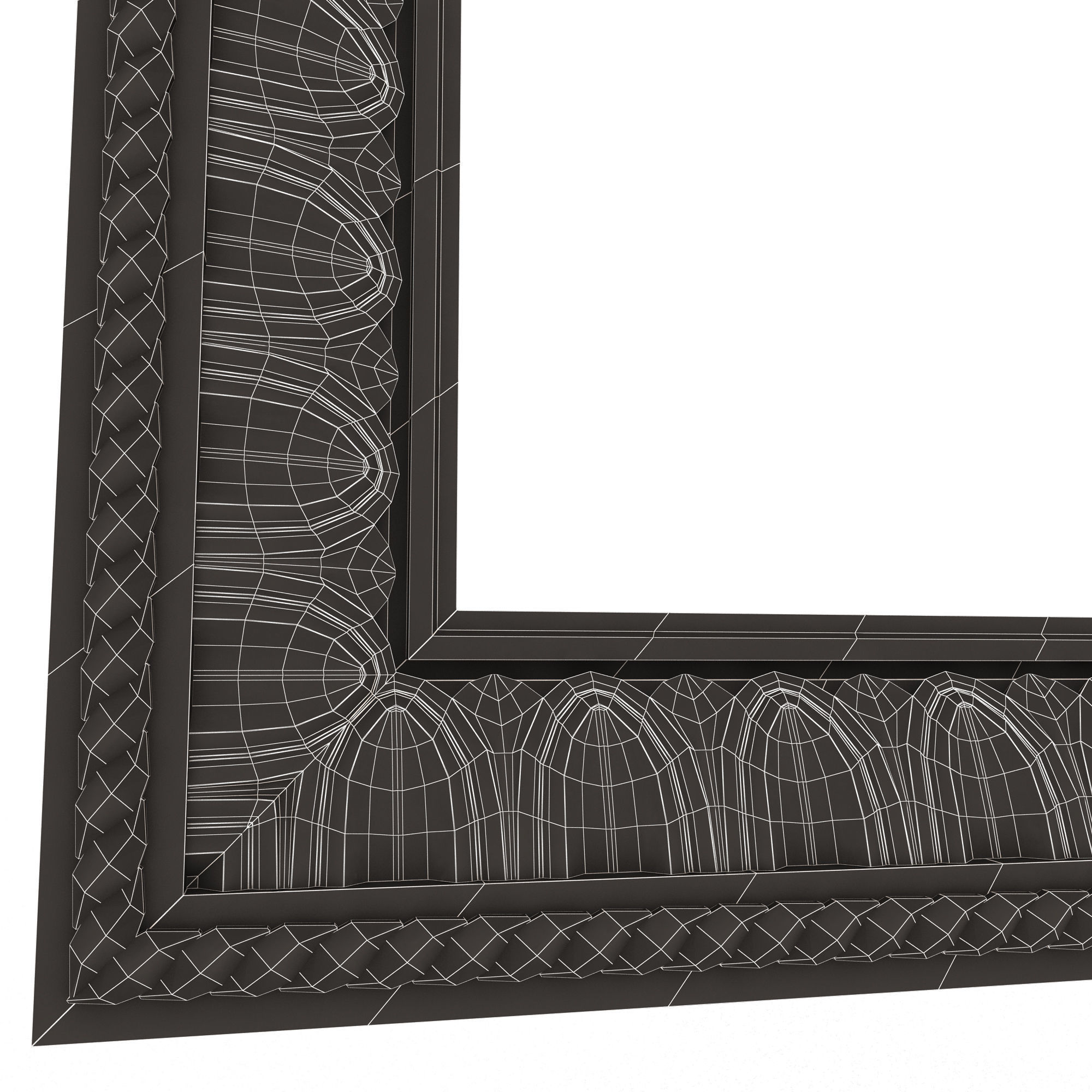 Classic Frame and Mirror Collection 02 Low-poly 3D model_60