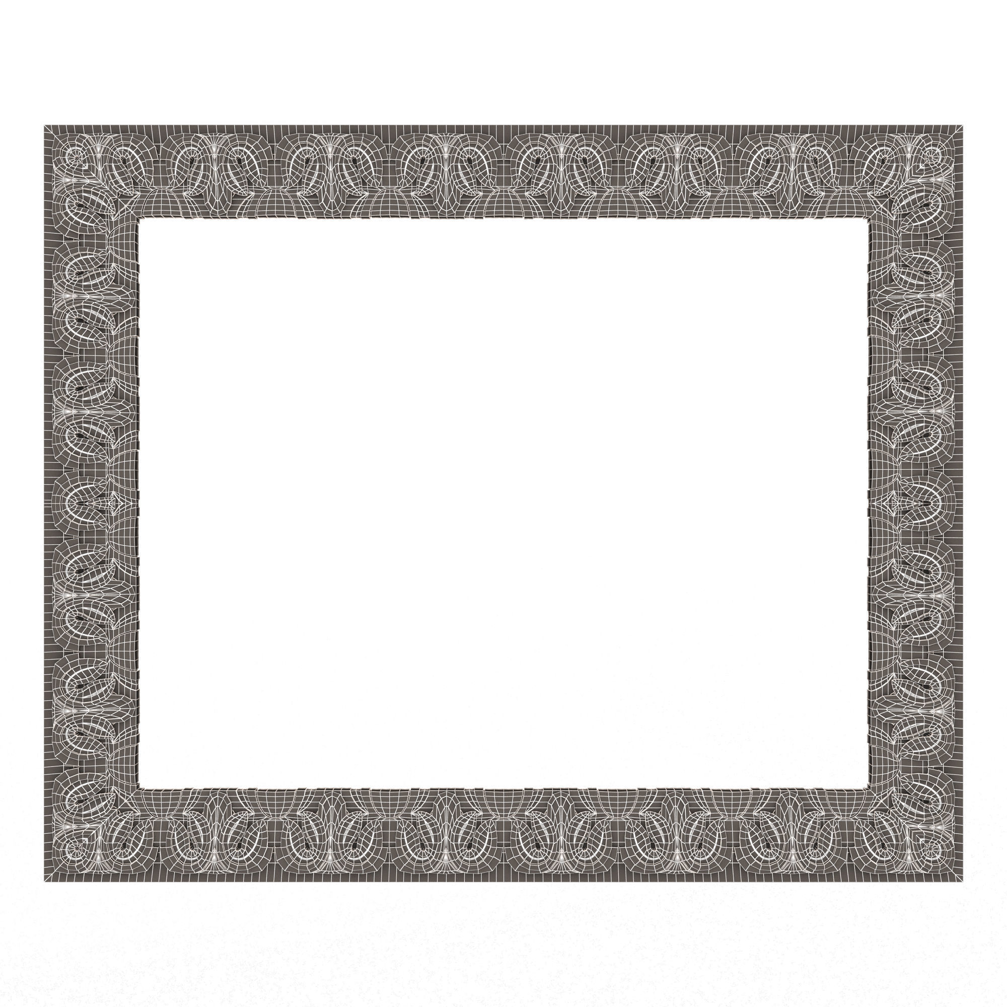 Classic Frame and Mirror Collection 02 Low-poly 3D model_41