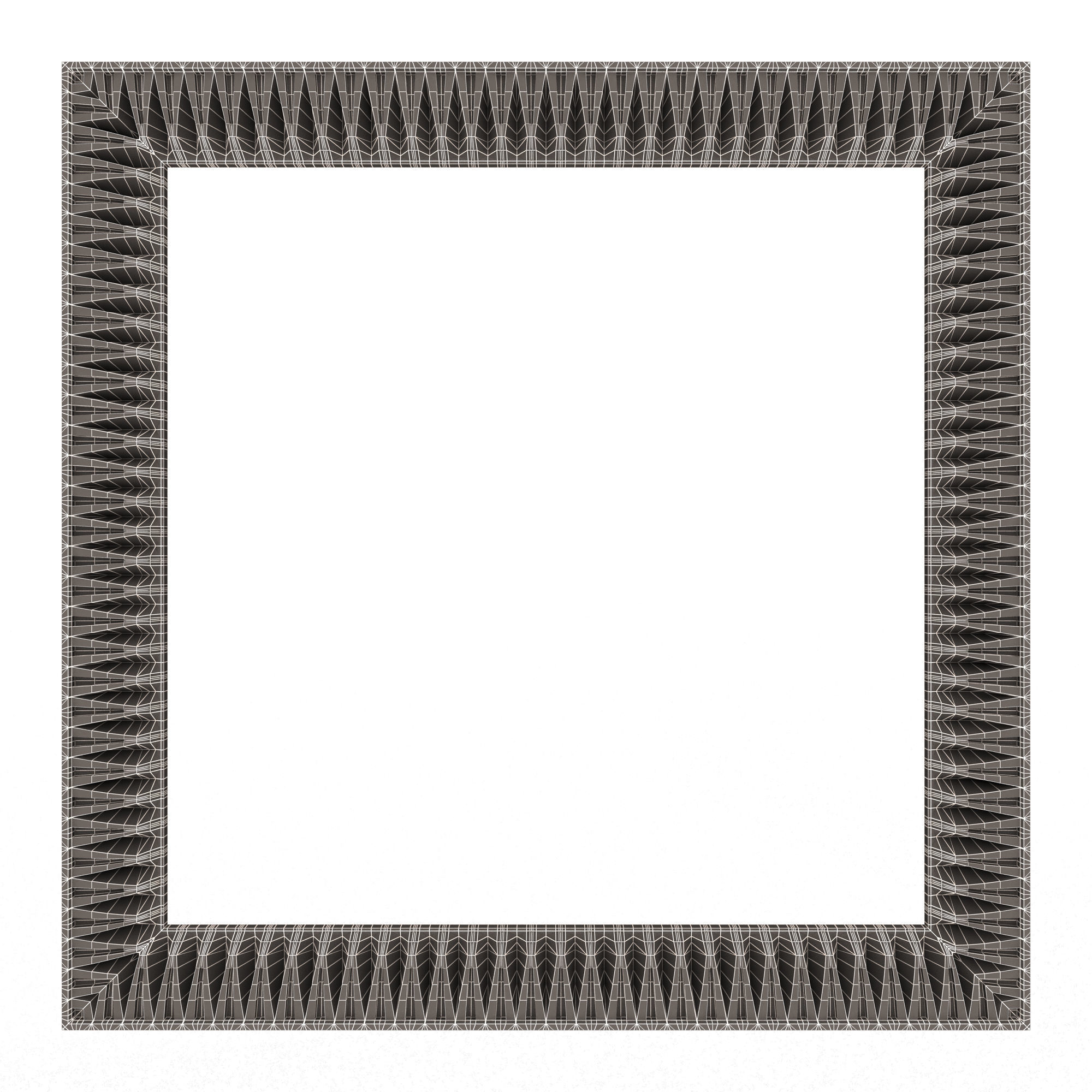Classic Frame and Mirror Collection 02 Low-poly 3D model_57