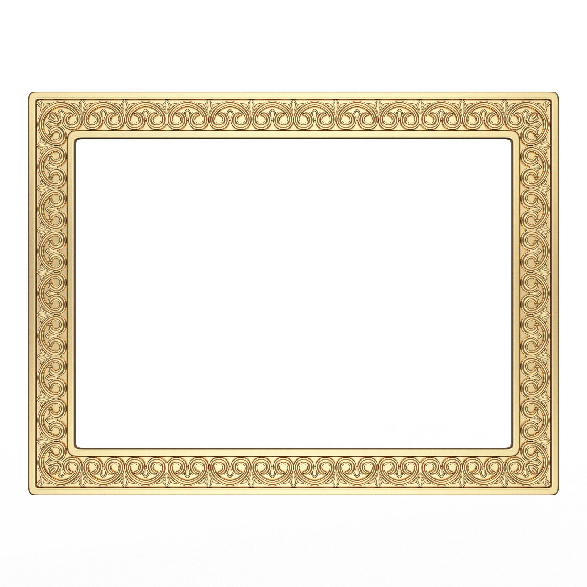Classic Frame and Mirror Collection 02 Low-poly 3D model_7