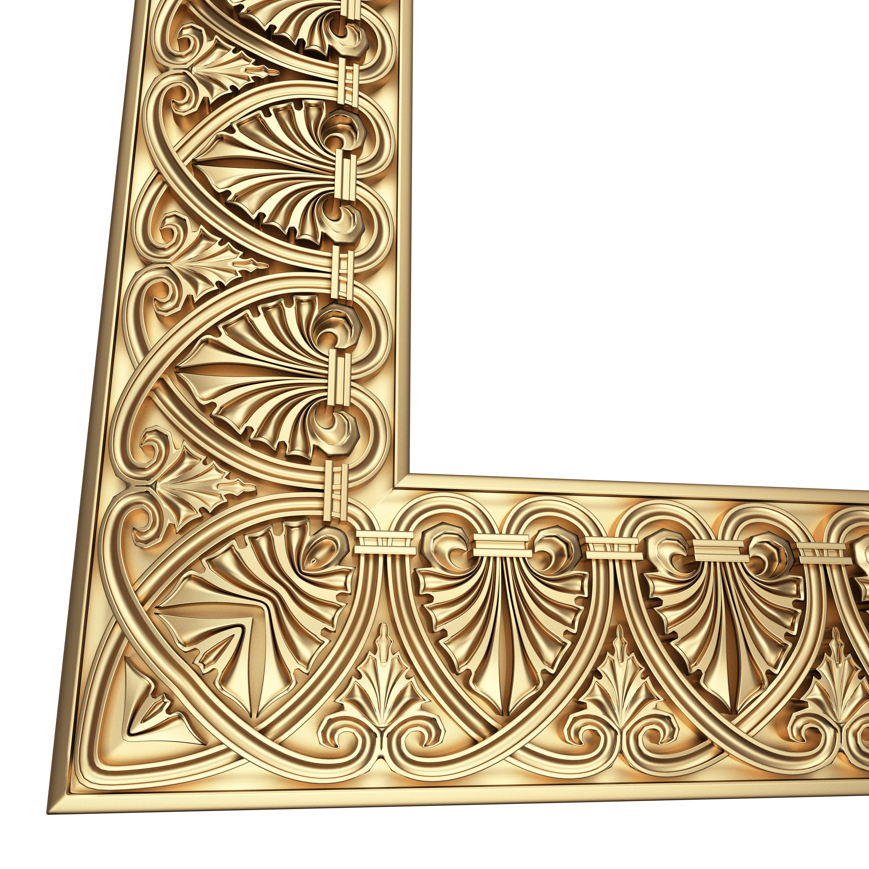 Classic Frame and Mirror Collection 02 Low-poly 3D model_24
