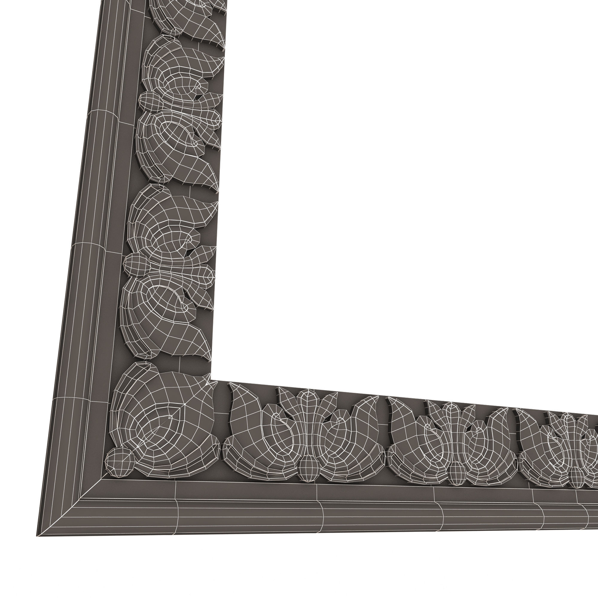 Classic Frame and Mirror Collection 02 Low-poly 3D model_48