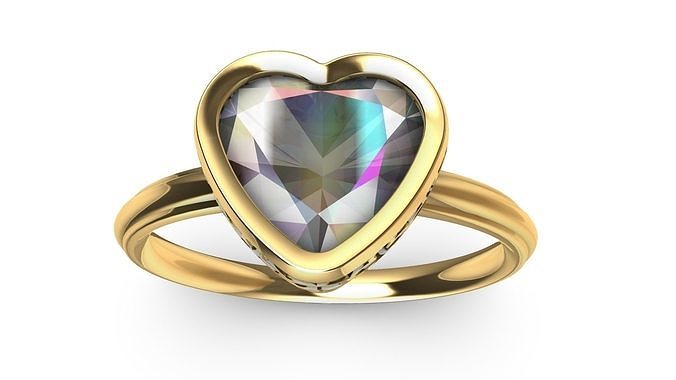 heart basket ring stl veirfied 3D print model