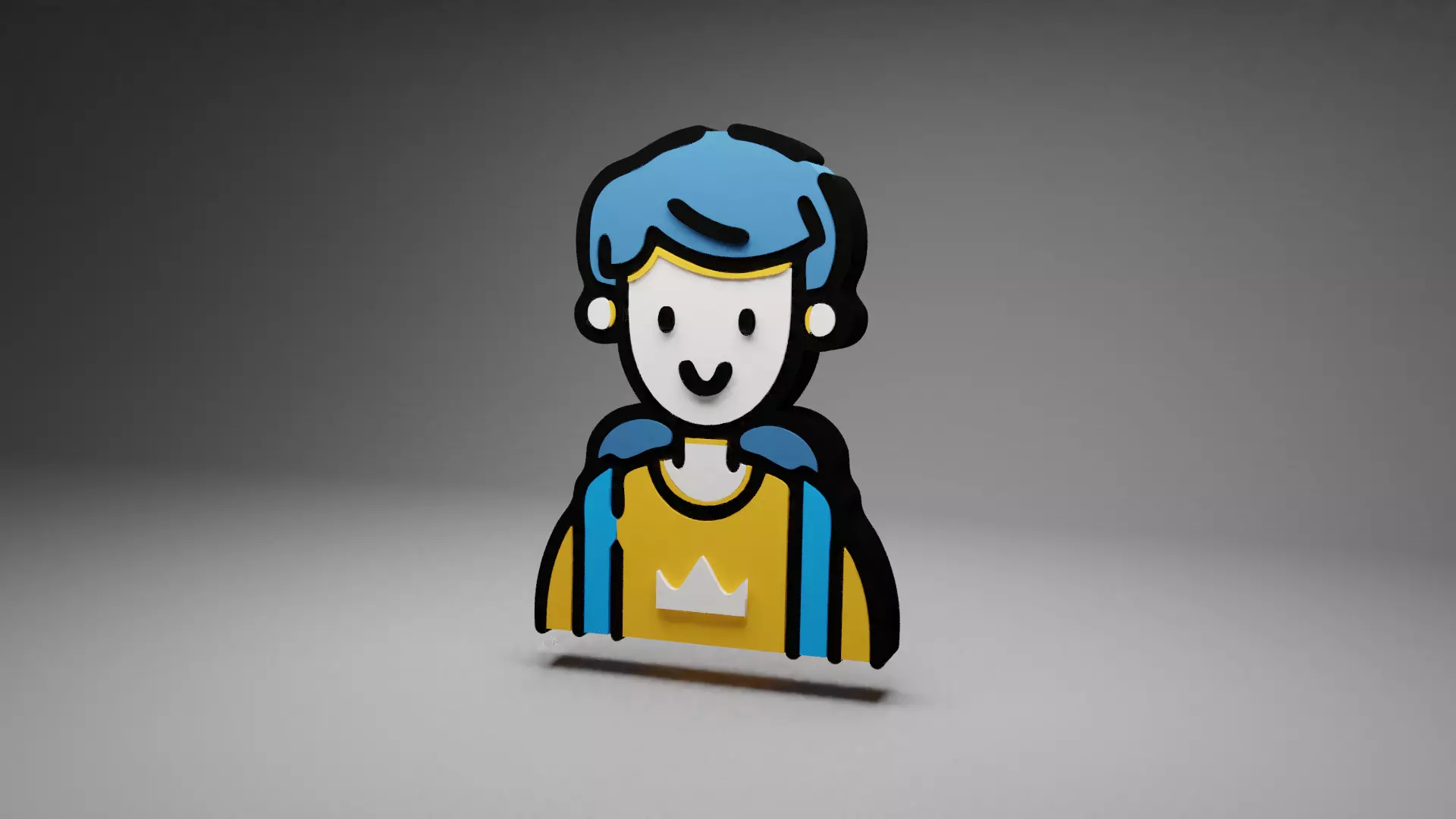 Boy going to school 3D model_0