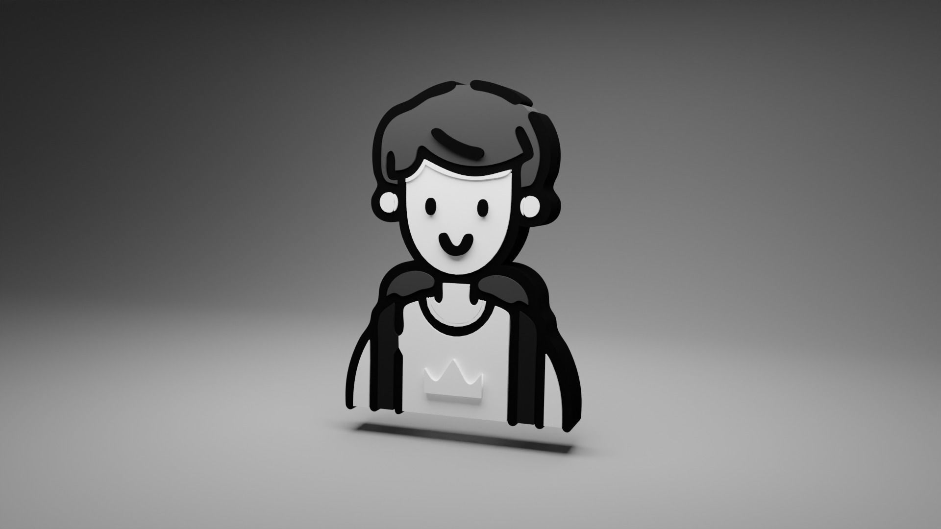 Boy going to school 3D model_1