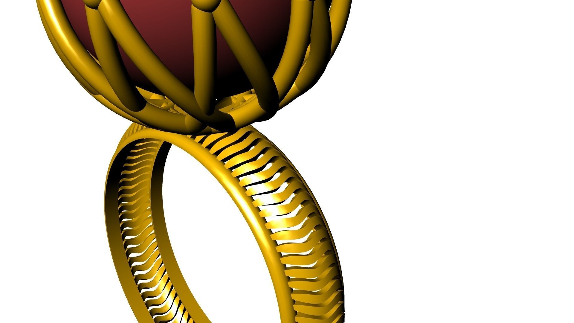globe ring stl verified 3D print model_22