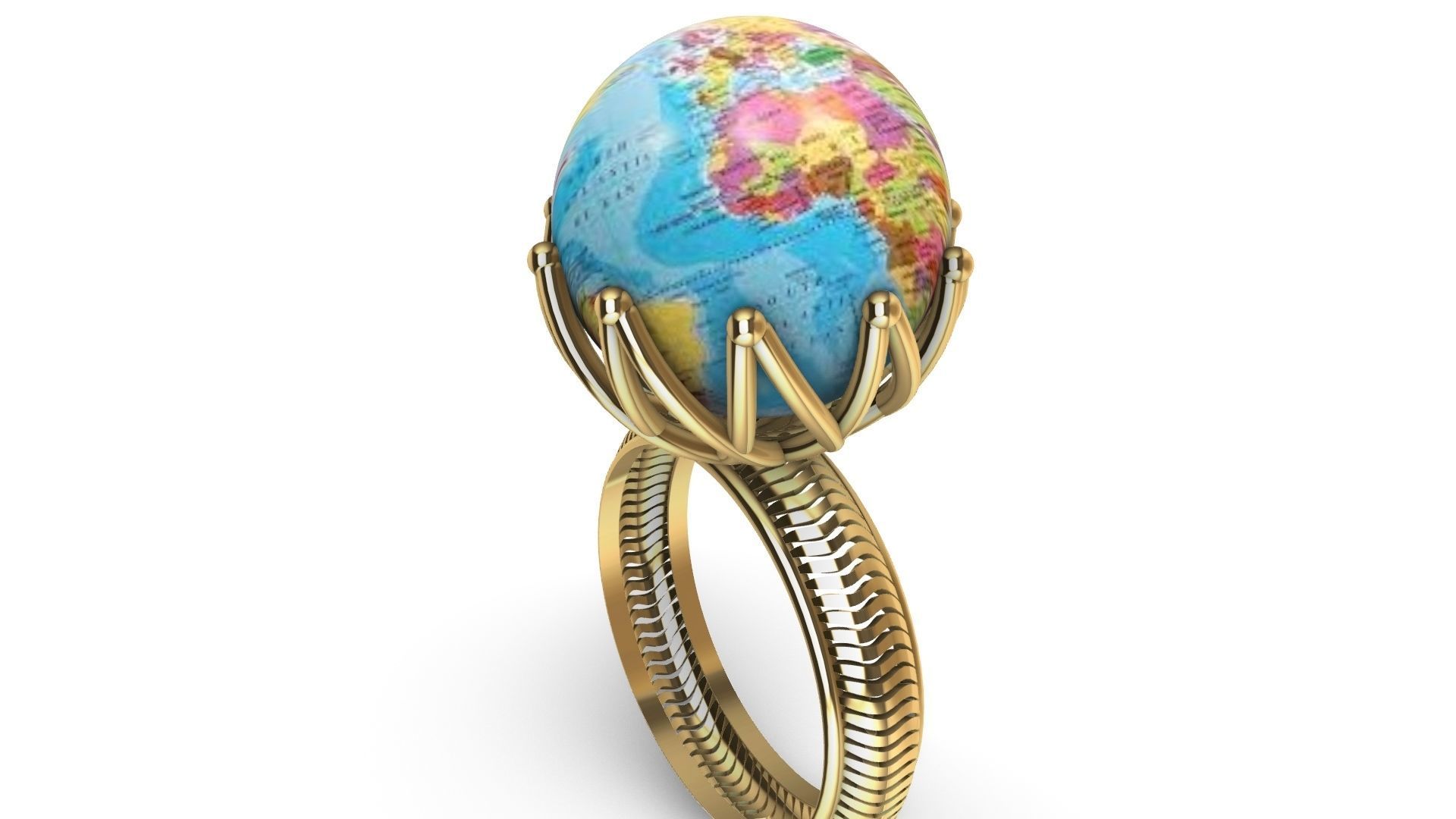 globe ring stl verified 3D print model_15