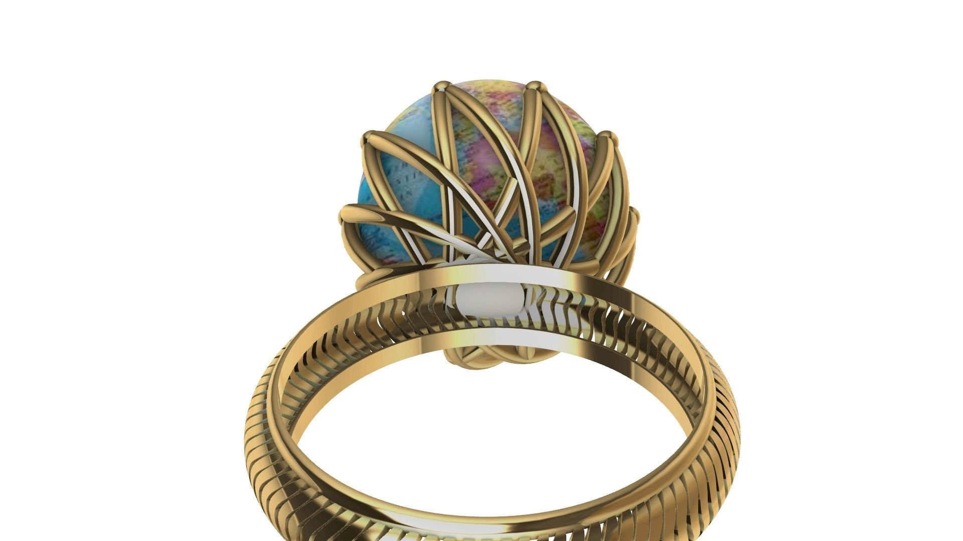 globe ring stl verified 3D print model_9