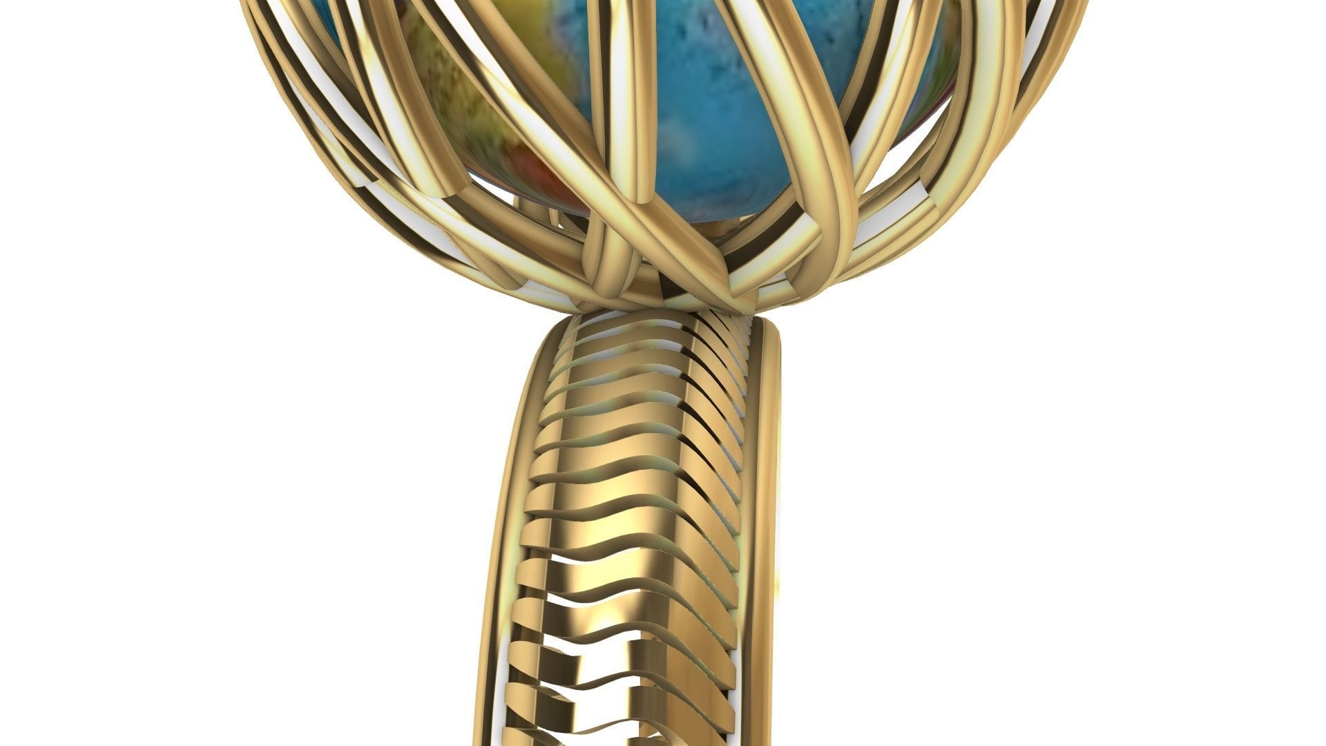 globe ring stl verified 3D print model_20