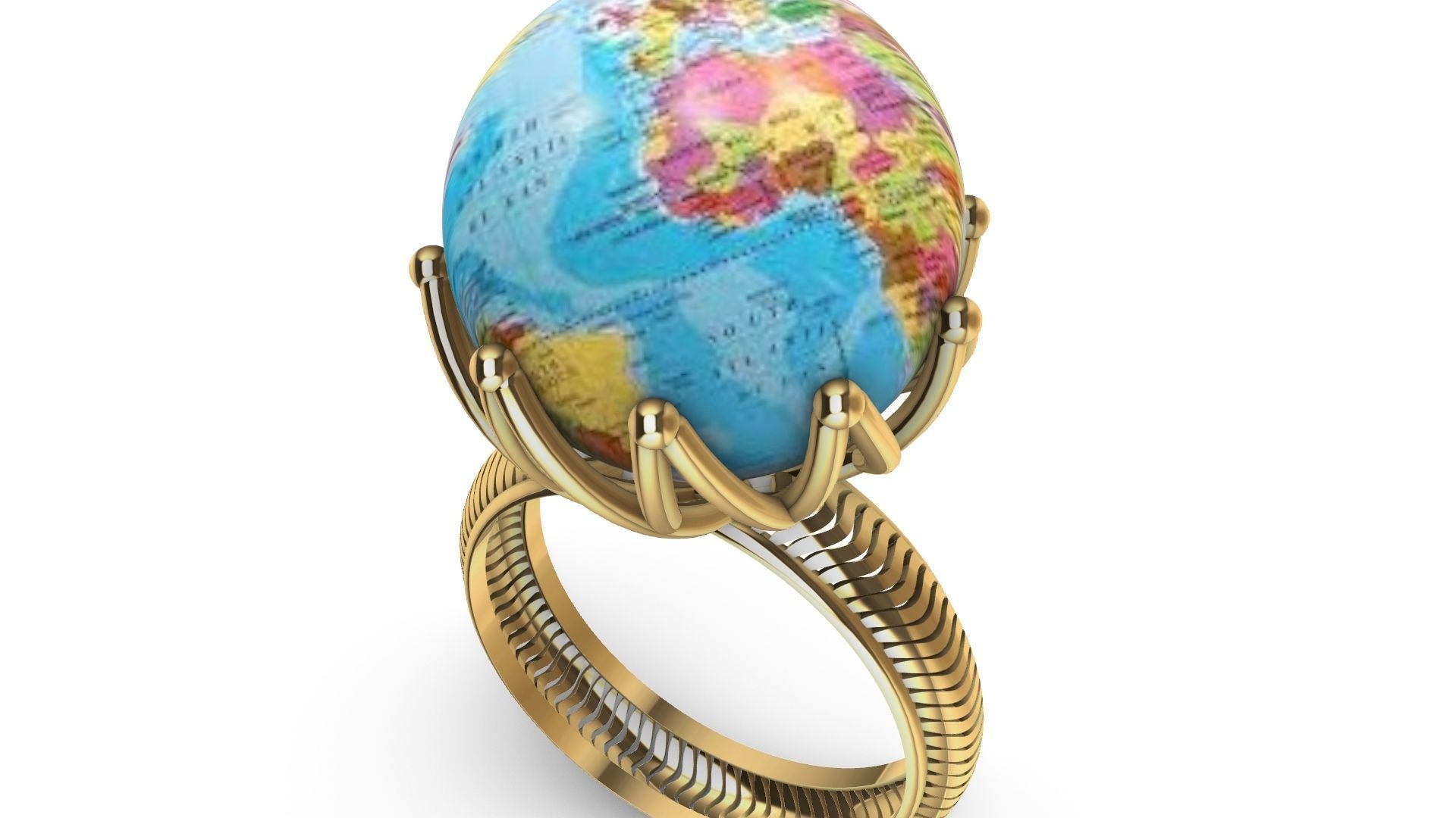 globe ring stl verified 3D print model_14
