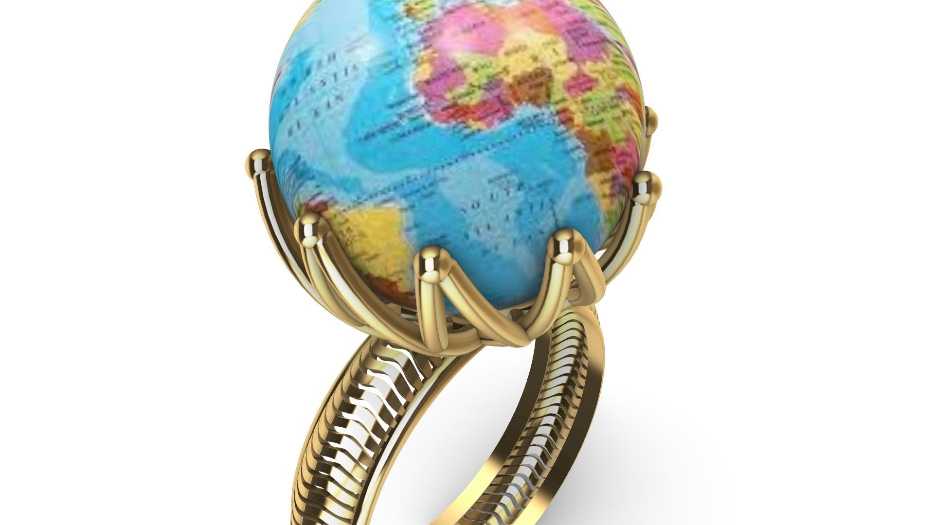 globe ring stl verified 3D print model_5