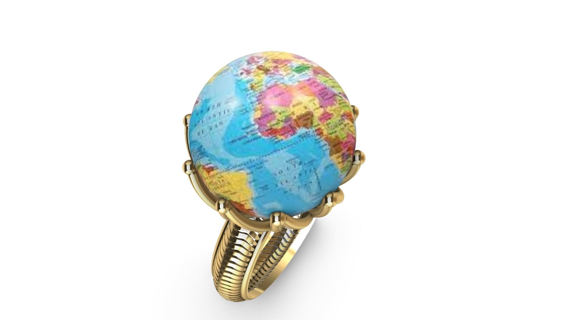 globe ring stl verified 3D print model_12