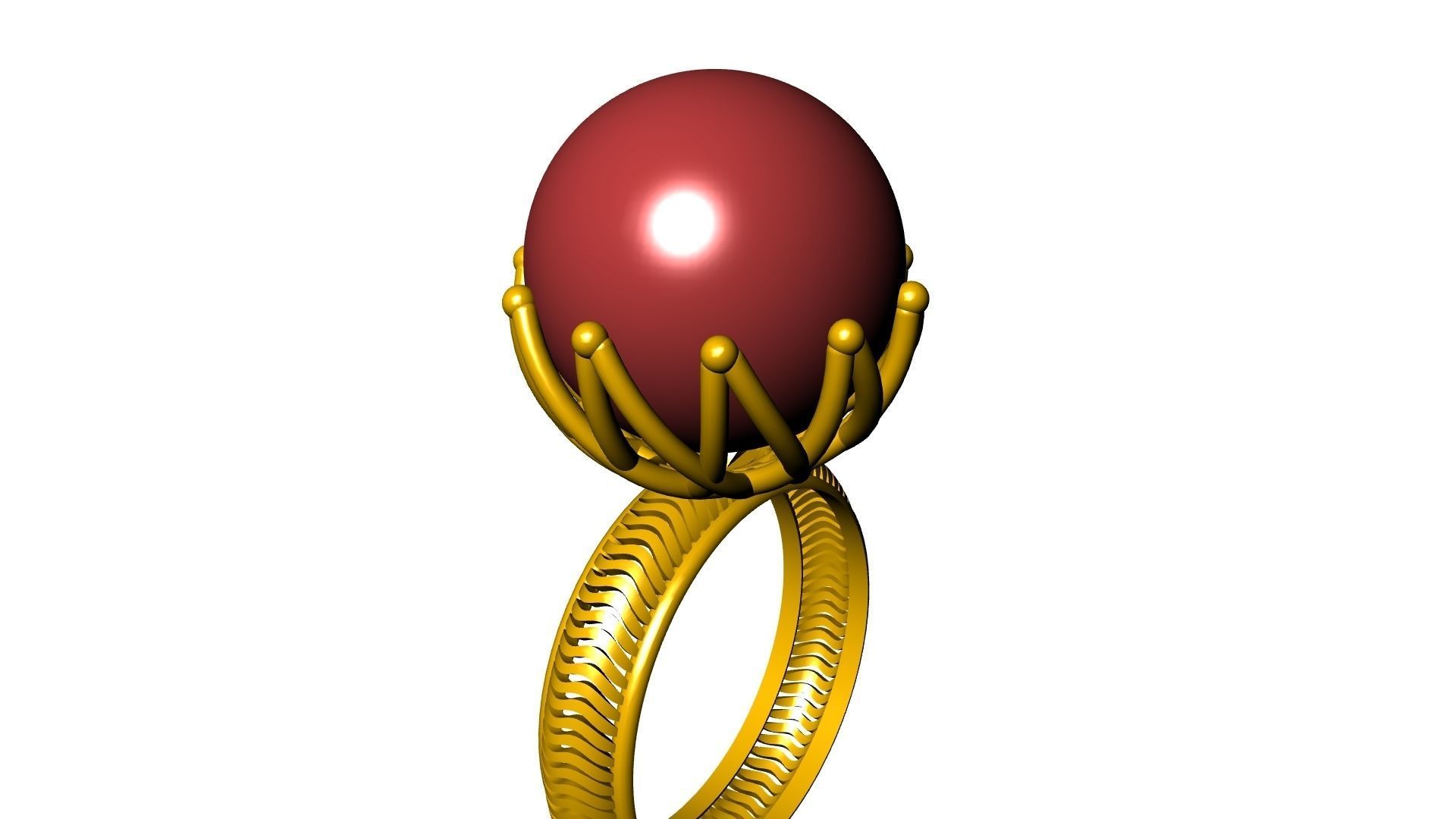 globe ring stl verified 3D print model_21