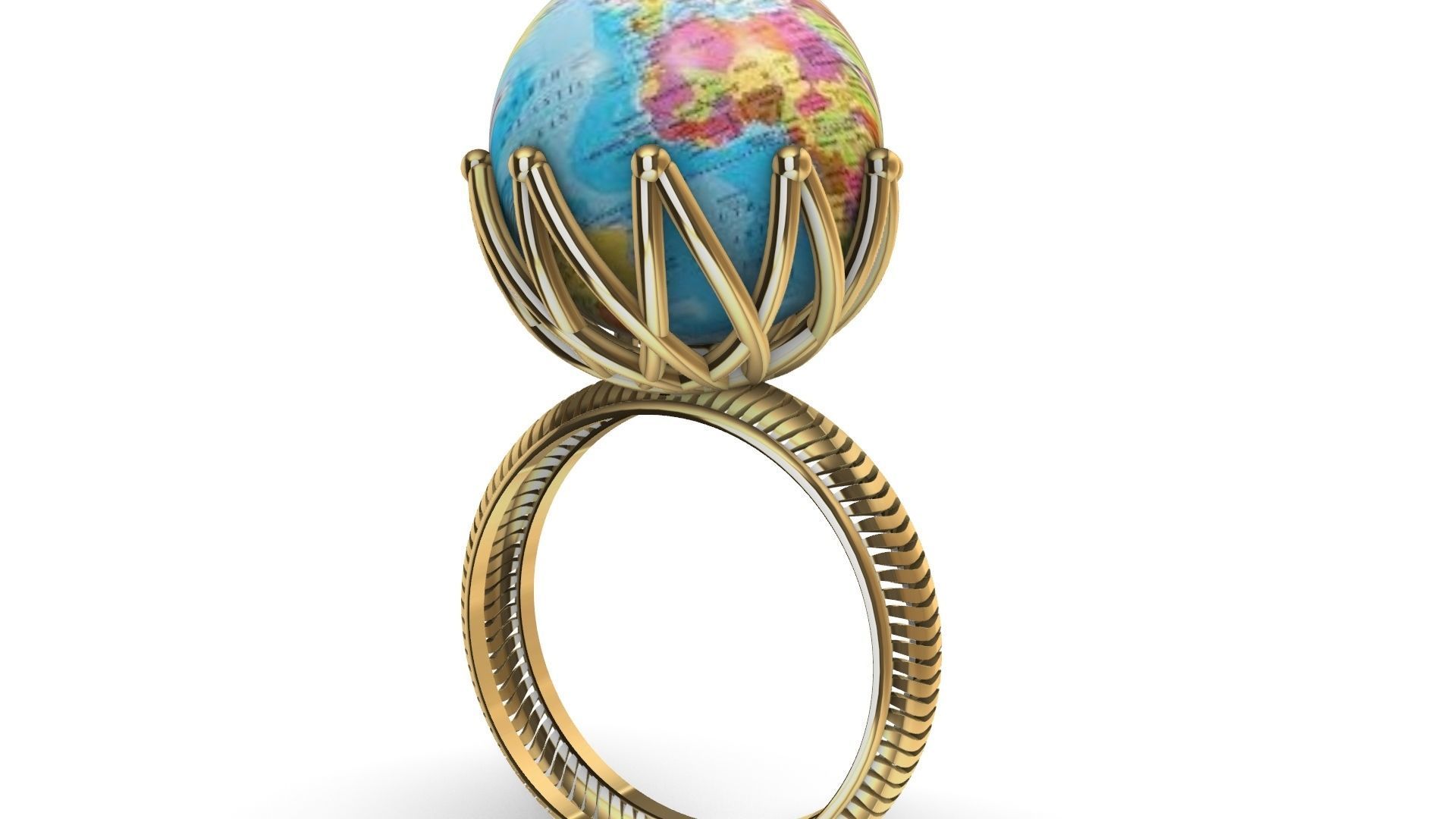 globe ring stl verified 3D print model_6